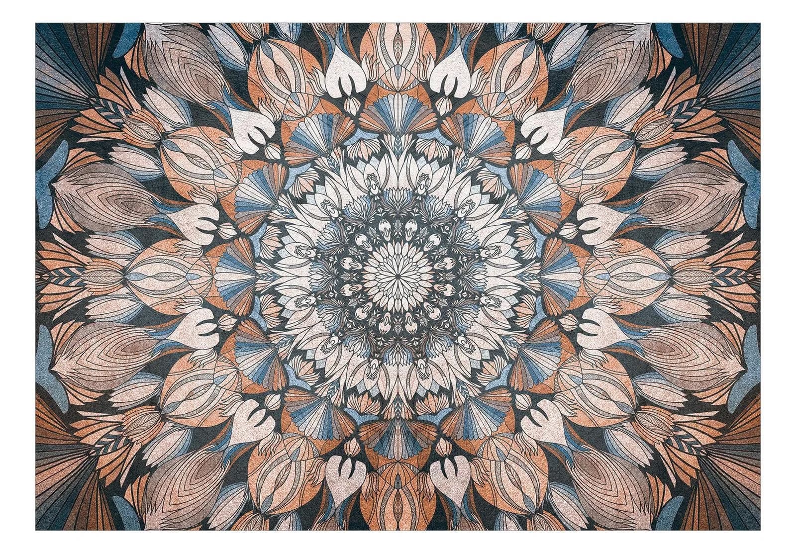 Quality Wallpaper Wall Decals Wall Covering with Uv Resistant, Removable, Geometric Mandala - Beige Peel & Stick Foil Model F1F90B