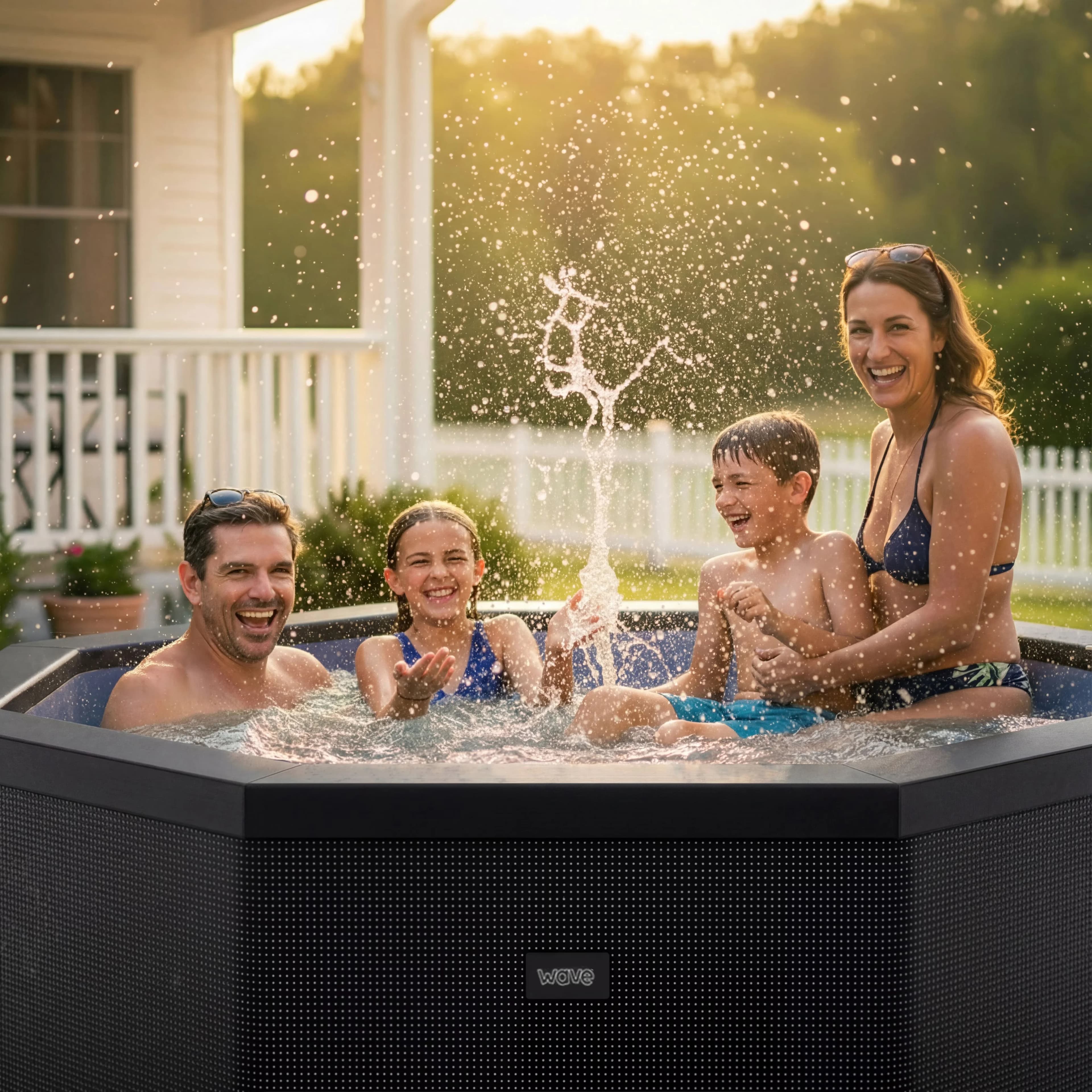 Sleek Hot Tub with Insulated, Puncture Resistant - Black 90 - Reliable Performance Model 4EB5D8