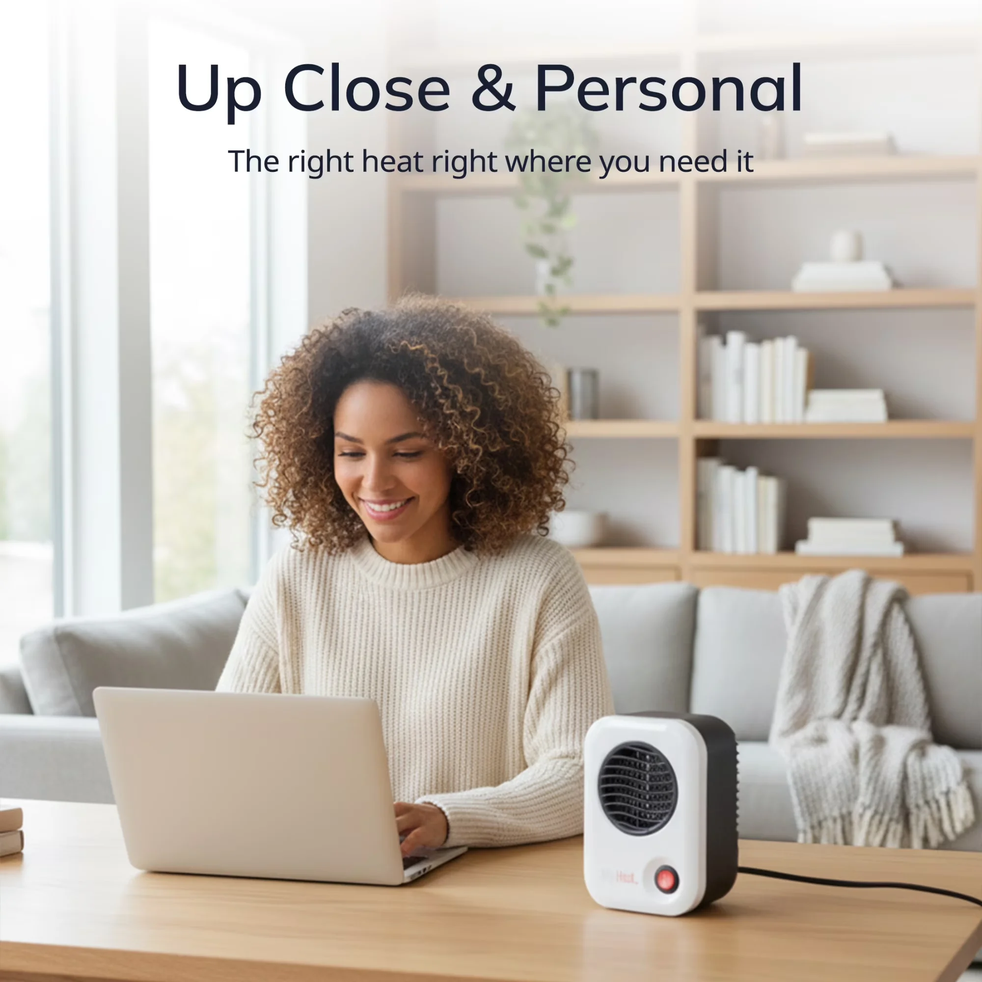 Compact Portable And Electric Space Heater with 200W, Easy To Clean - White Model BC50C0