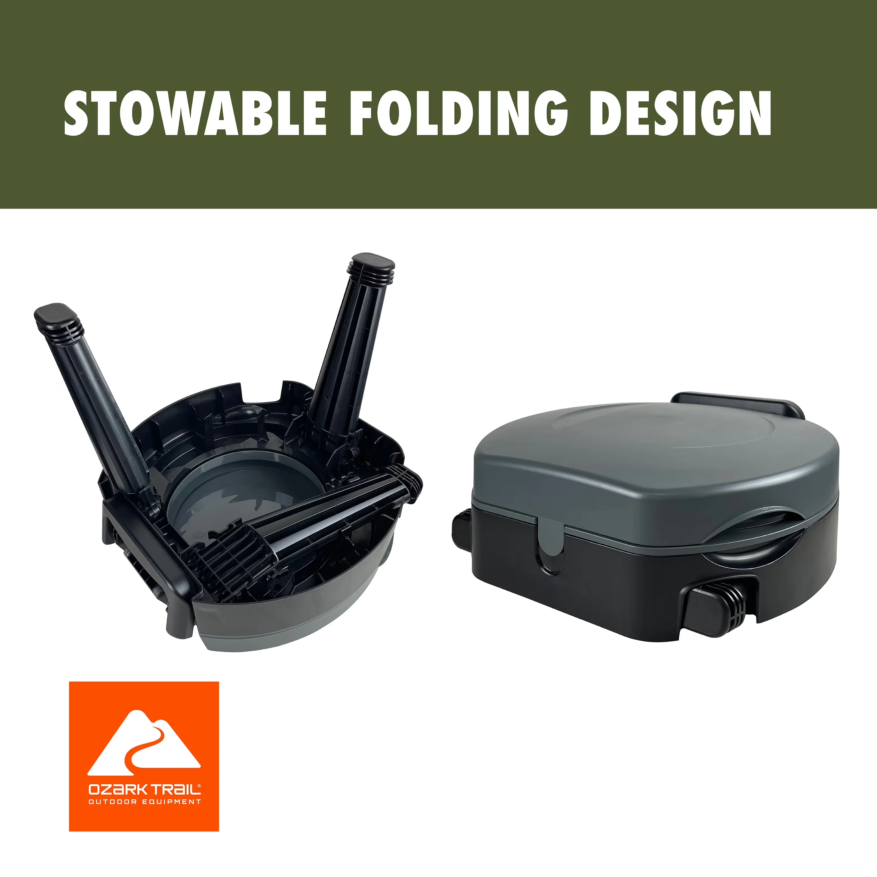 Classic Plumbing with Folding Portable Toilet - Plastic for Home and Office Model 58B088