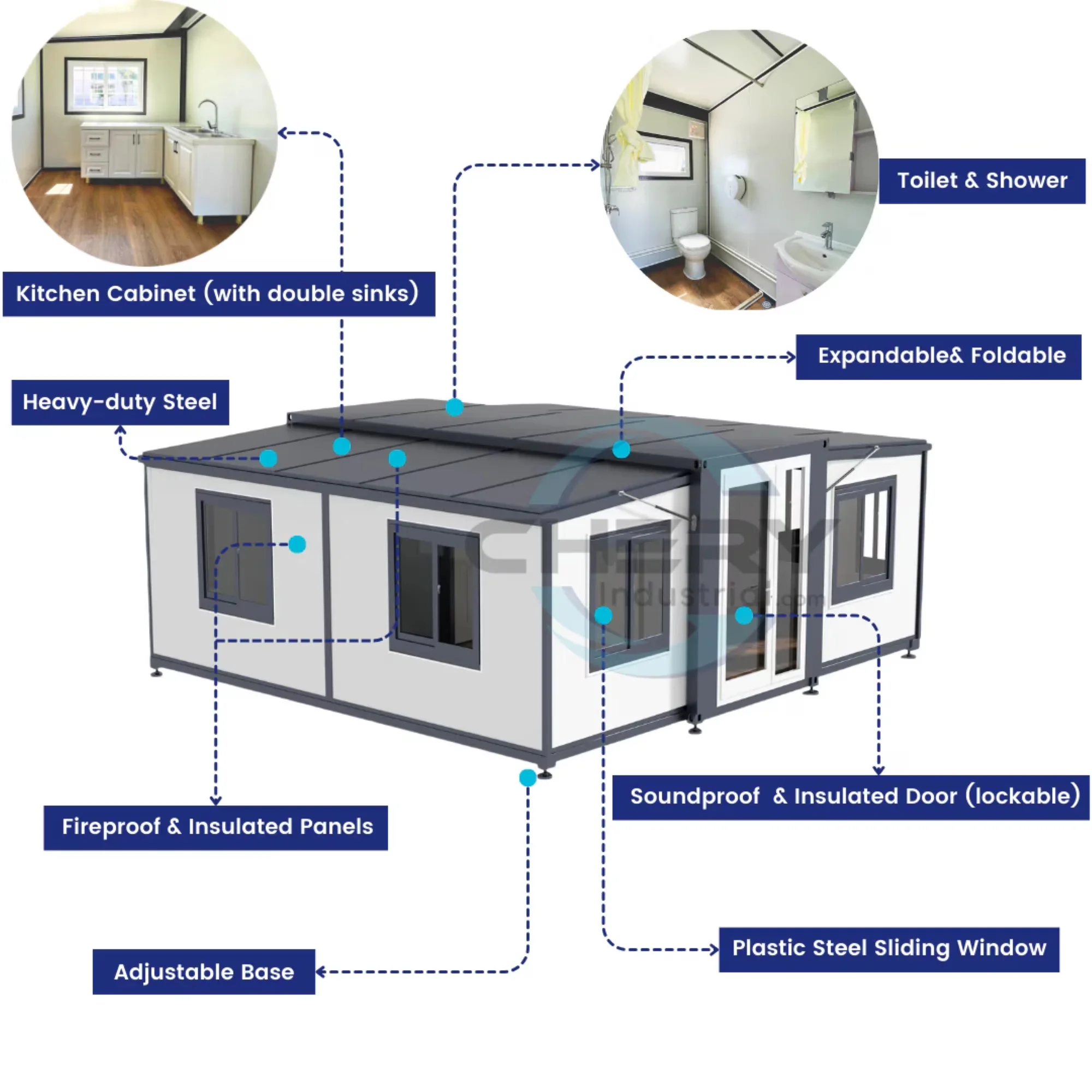 Shed Professional with Uv Resistant, Rust Resistant, Lockable Door - White Q235 Galvanized Steel Frame, Steel Roof, Zinc-Coated Base... Model CB8008