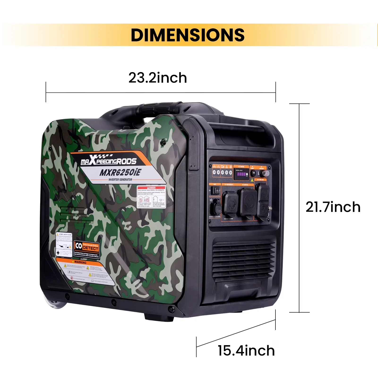 Essential Generator with 5000W, 5000W Electric Start Inverter, Overload Protection - Model 357D52