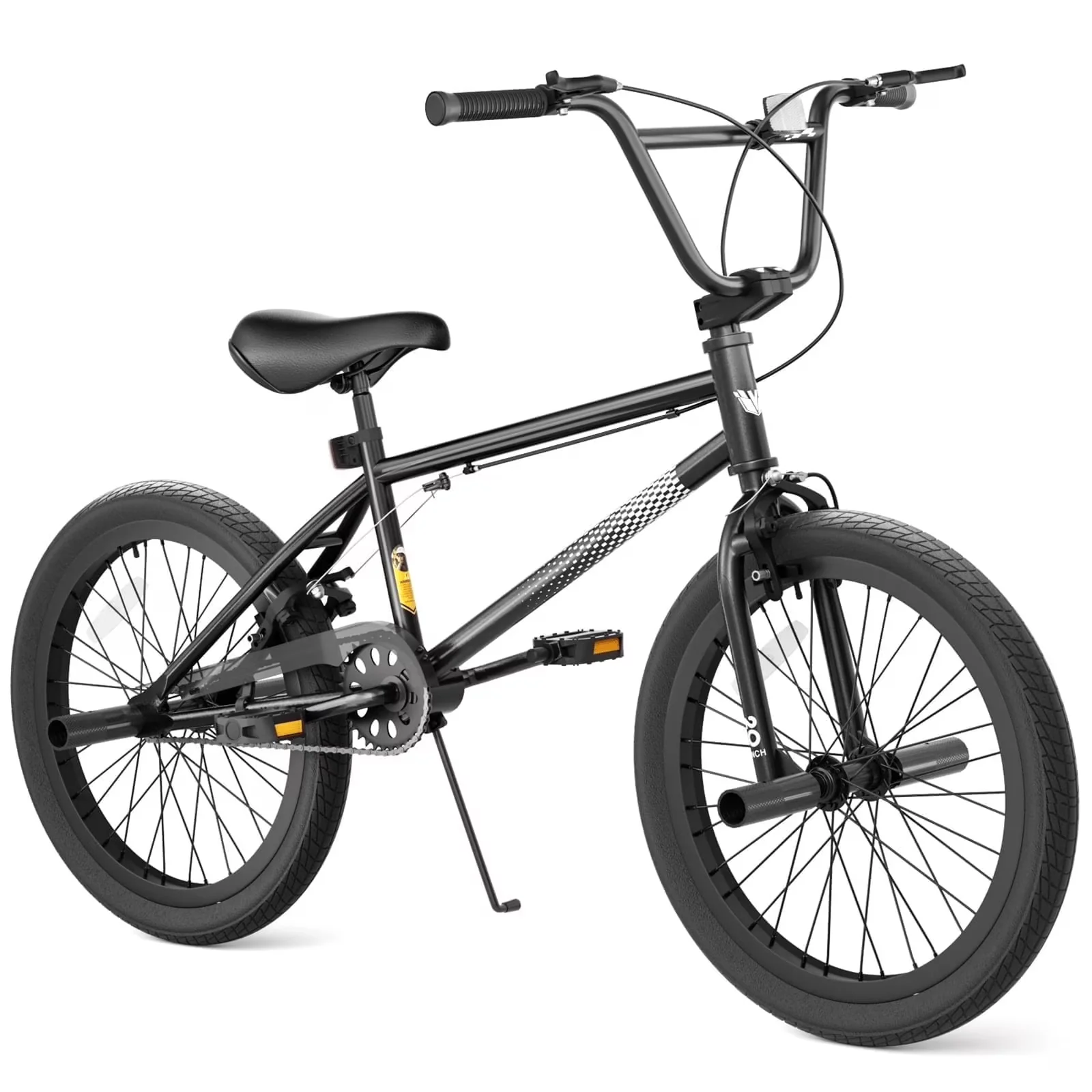 Kids Bike Durable with Adjustable Seat Height, Lightweight, Freestyle BMX - Black Model 65BB73