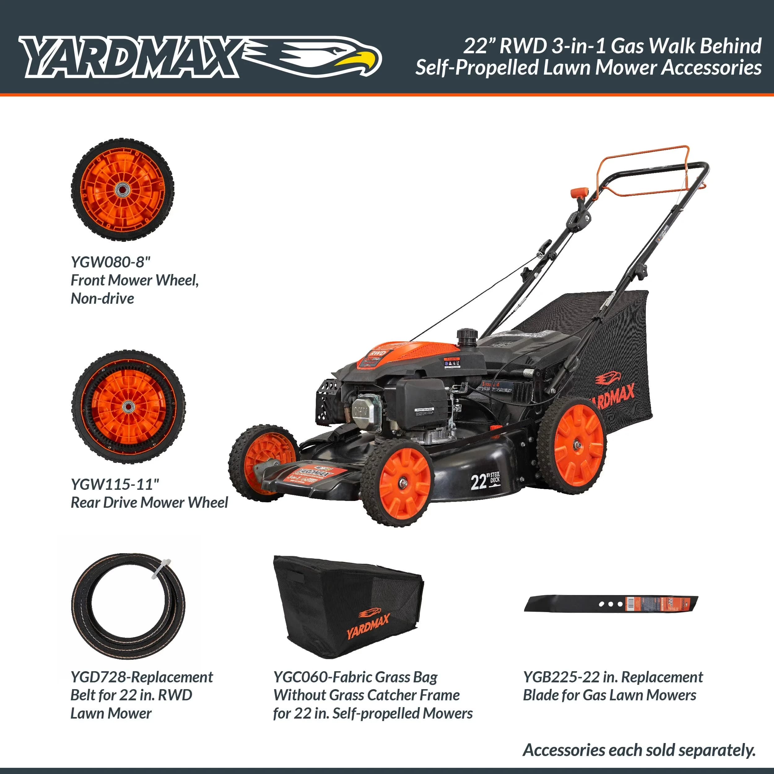 Classic Push Mower with Deck Cleanout - 22 in for Everyday Use Model 8B86DF