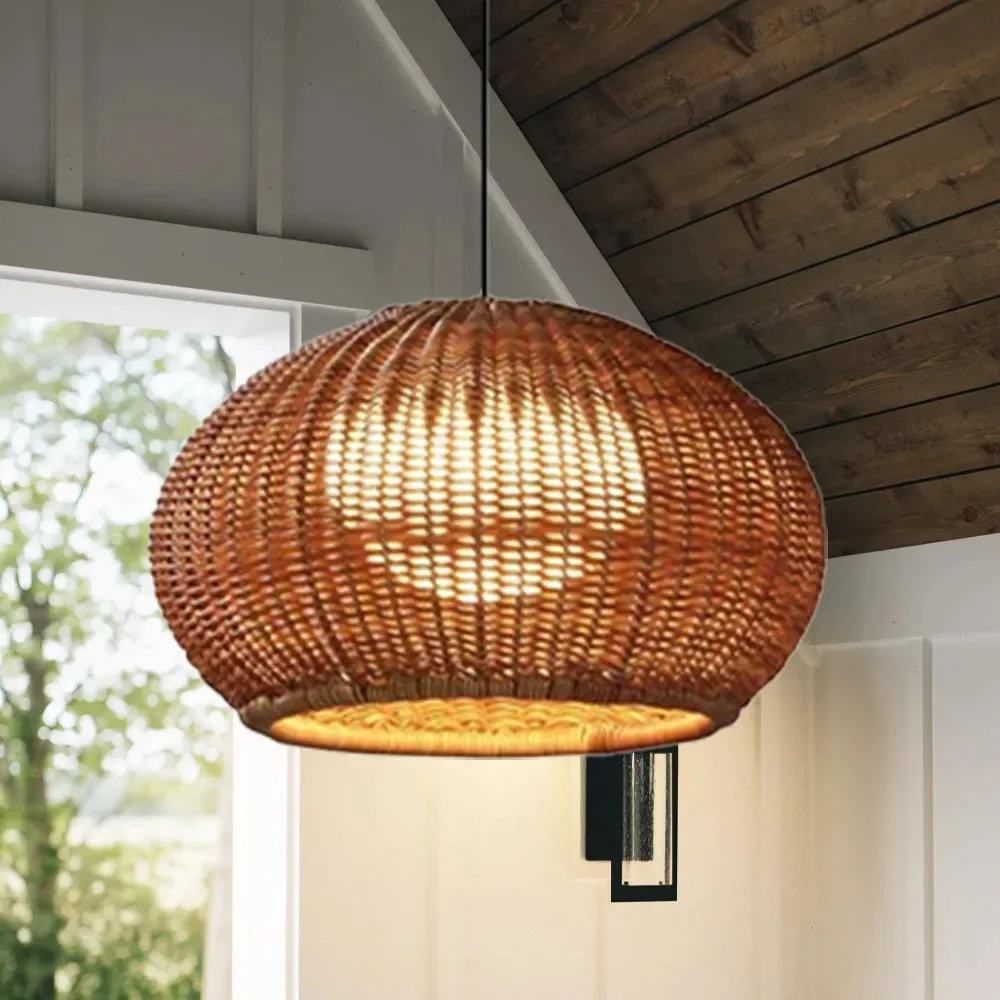 Ceiling Lights Fixture Quality with Dimmable, Product Name: Rattan Pendant Light - White Rattan Model 4CC7C5