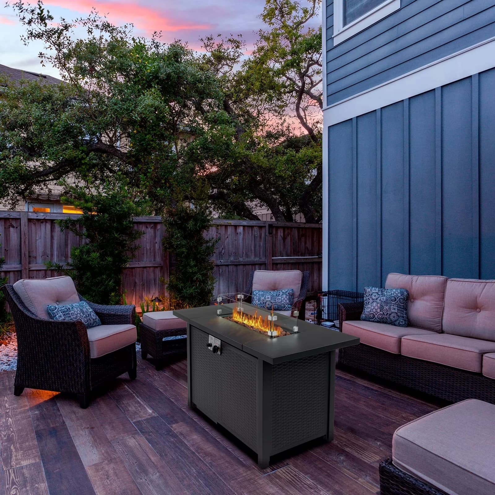Stylish Outdoor Heating with 50000 BTU, Portable - Stainless Steel, Alloy Steel Black Model 2FA9FF