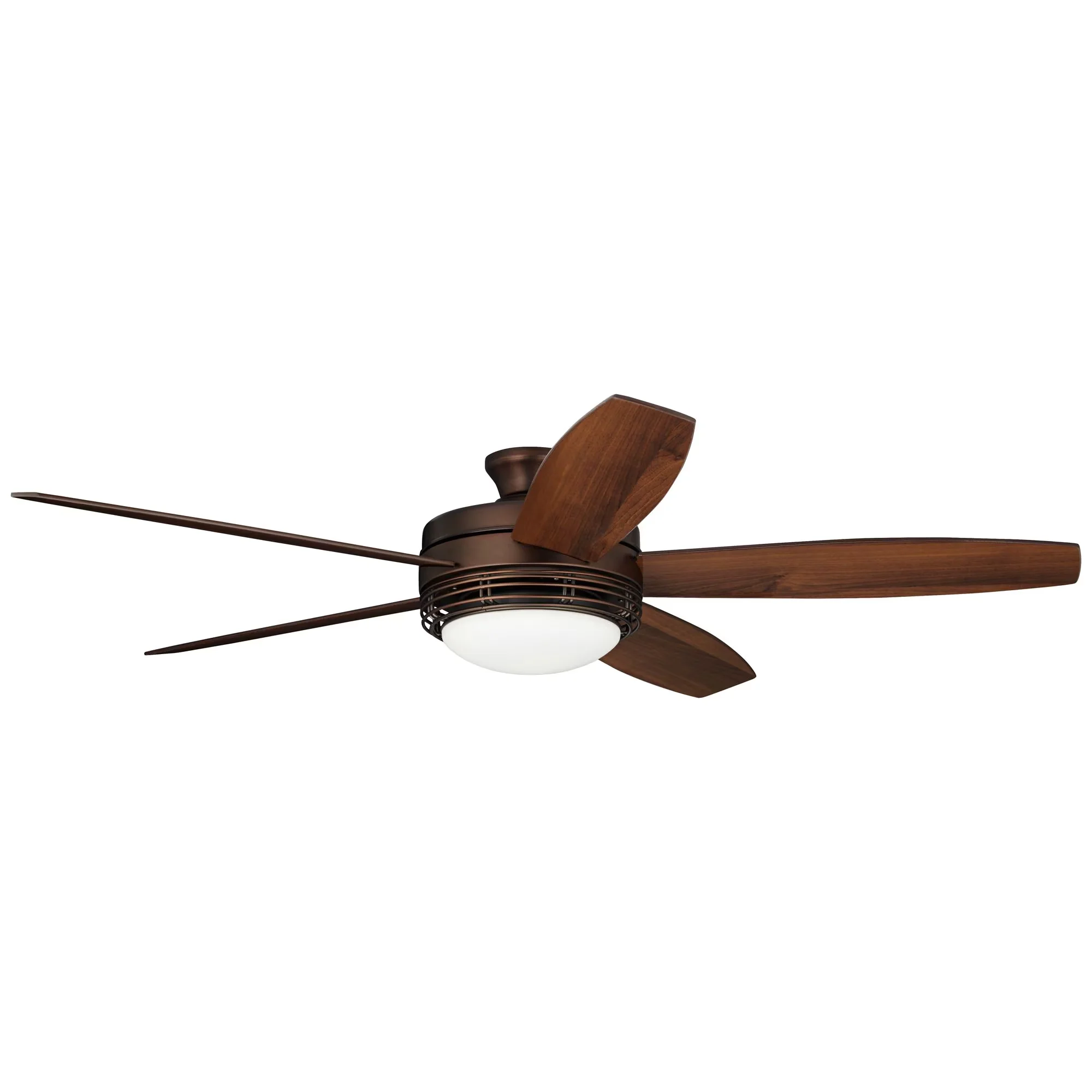 Classic Ceiling Fan with LED, Remote Controlled - Glass Brown for Patio Model 1424E1