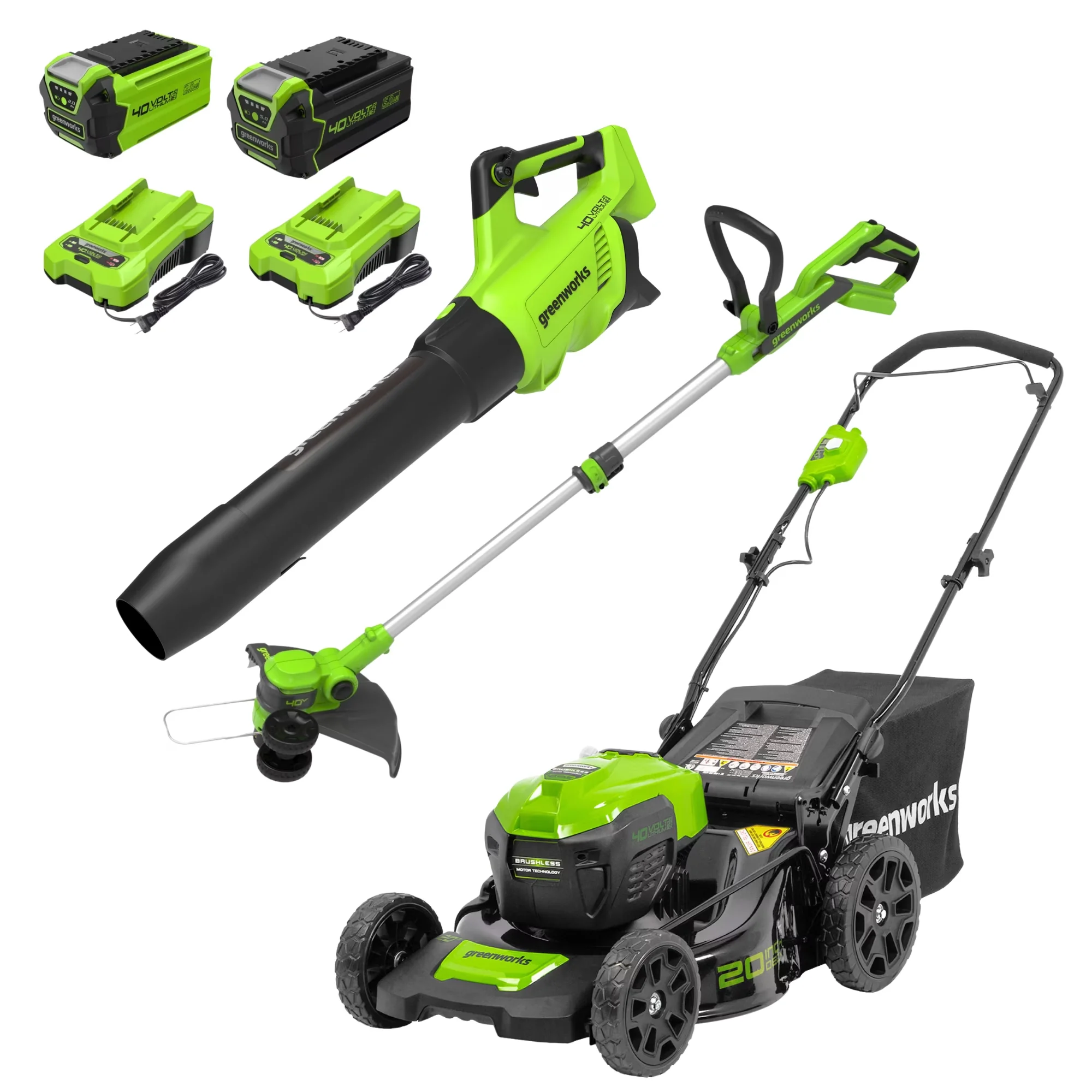 Push Mower Premium with Battery, 40V, Bagger - Green - Satisfaction Guaranteed Model FBD380