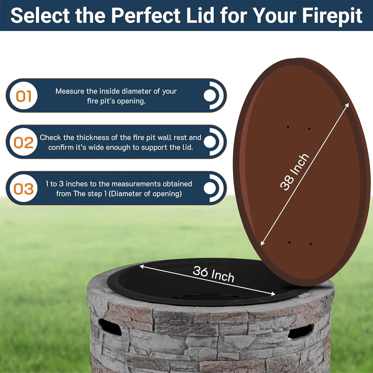 Outdoor Heating Efficient with Rust Resistant, Compatible - Carbon Steel Brown Model 198A67