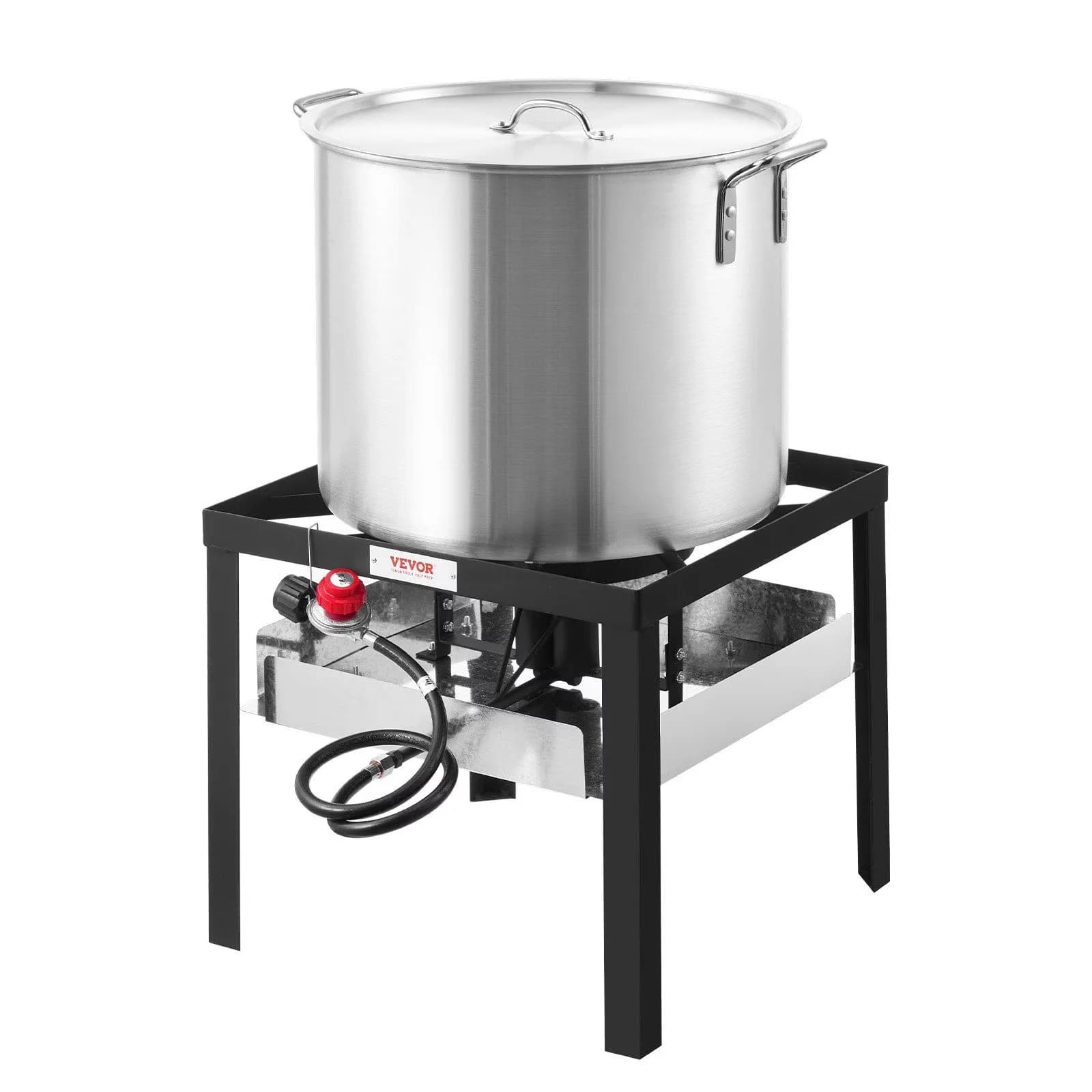 Modern Outdoor Fryer with Strainer Crab Crawfish Cooking Pot, 80 Qt Seafood Boiling Kit - Iron Model 1B7B4A