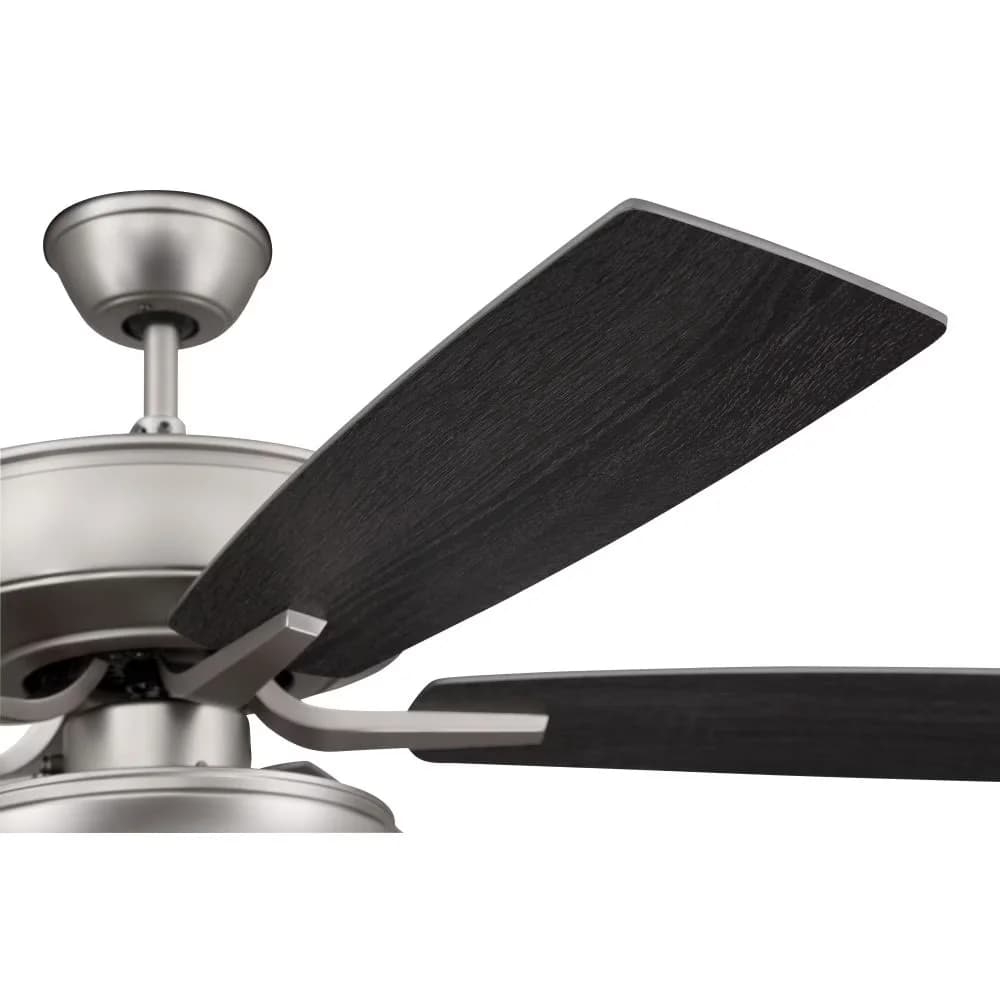 Versatile Ceiling Fan with LED, Traditional, 52 Inch 5 Blade - Silver Acrylic Model 0DBC48