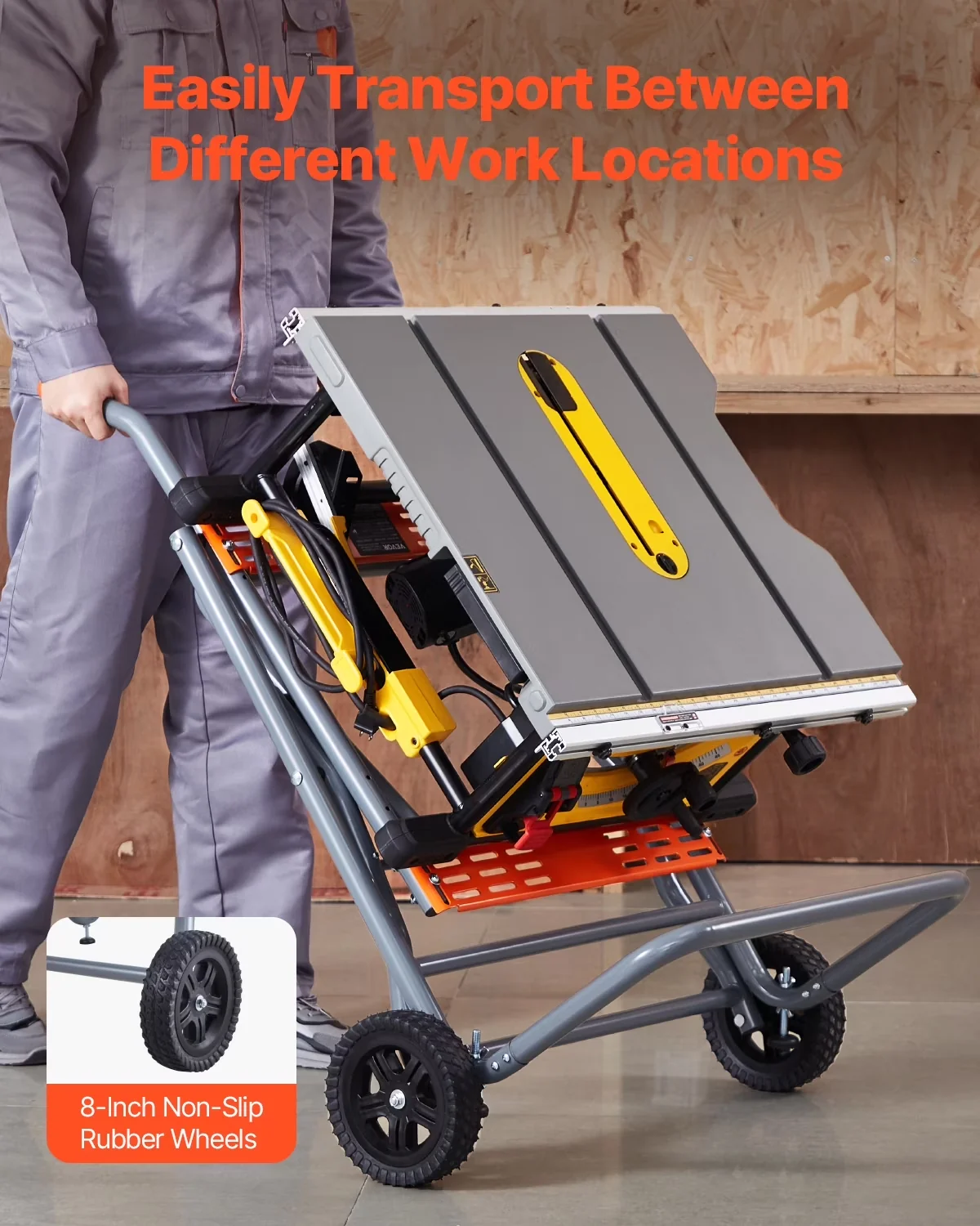 Modern Woodworking with Storage, Adjustable, Rolling - Carbon Steel 8 Inches Model 76E54A