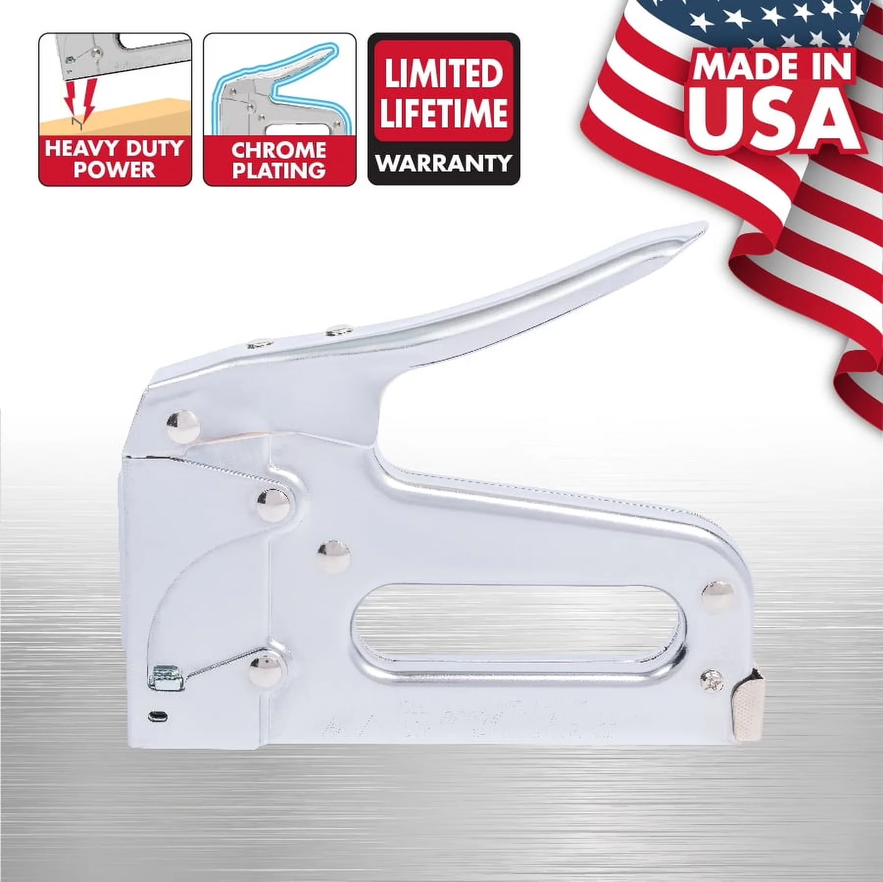 Reliable Power Tool with Heavy-Duty, T50 Heavy Duty Manual Staple Gun - Rustic Charm Model 50B83C