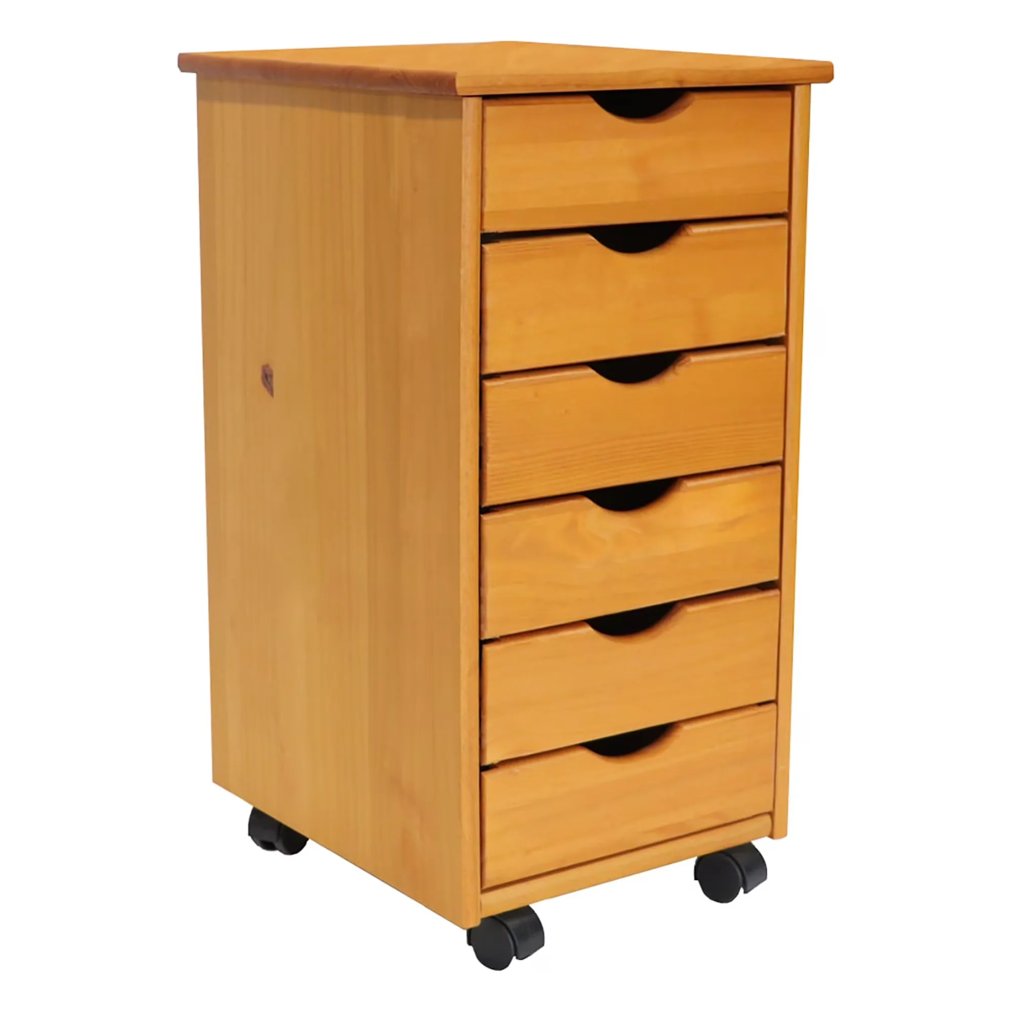 Sleek Garage Storage Supply with Contemporary, Rolling - Brown Wood Solid Model 82C189