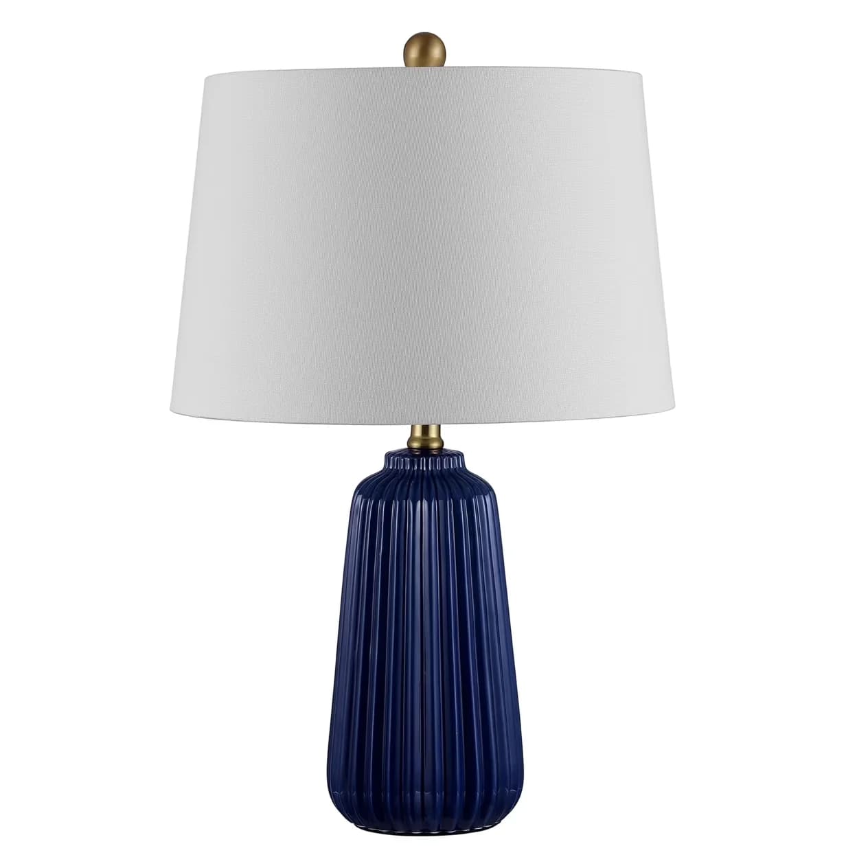 Table Lamp Efficient with LED, Contemporary, Sawyer 24 in. Textured Ceramic - Blue Ceramic Model 52C223
