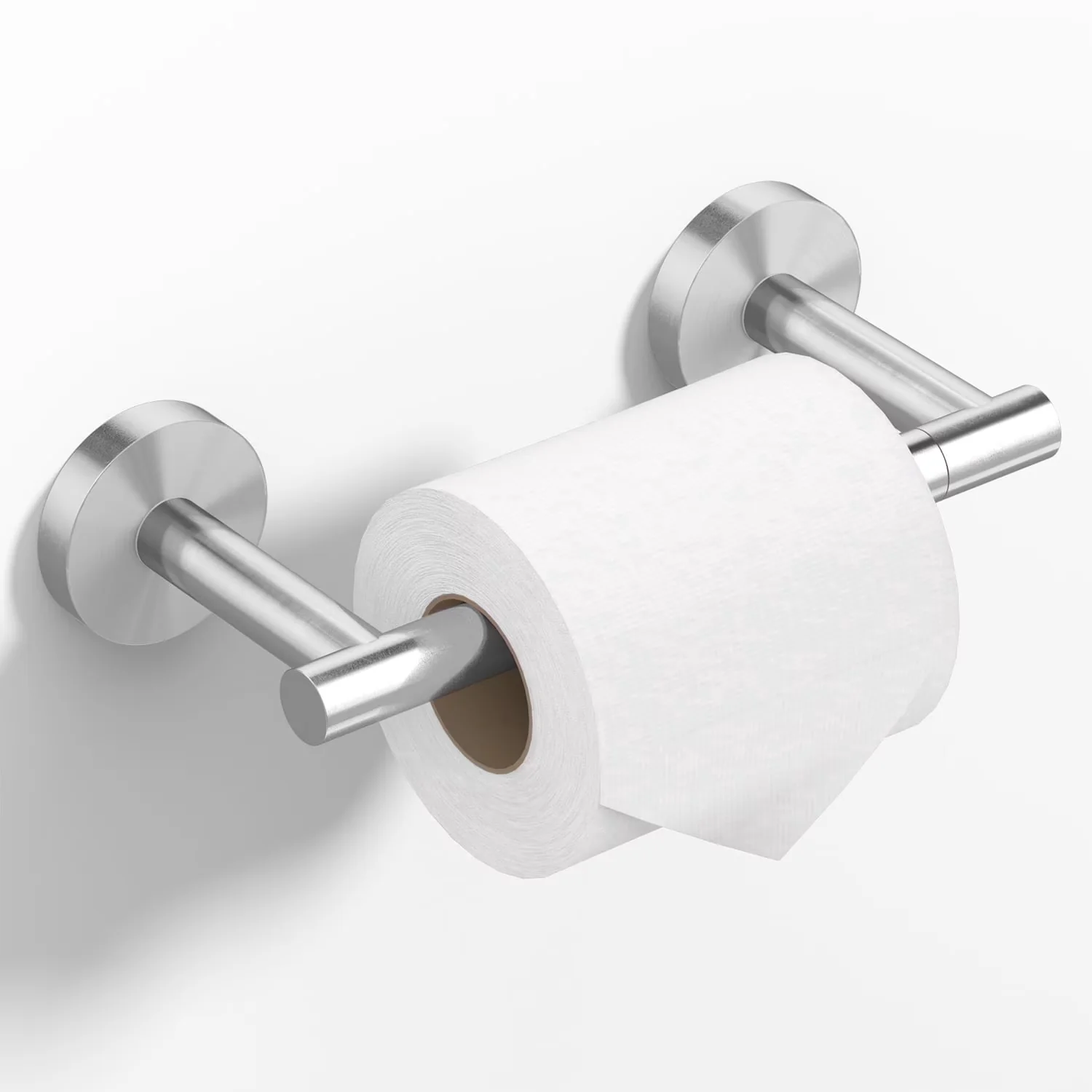 Versatile Plumbing with Modern, Toilet Paper Holder Wall Mount - Stainless Steel, Nickel Model E7395F