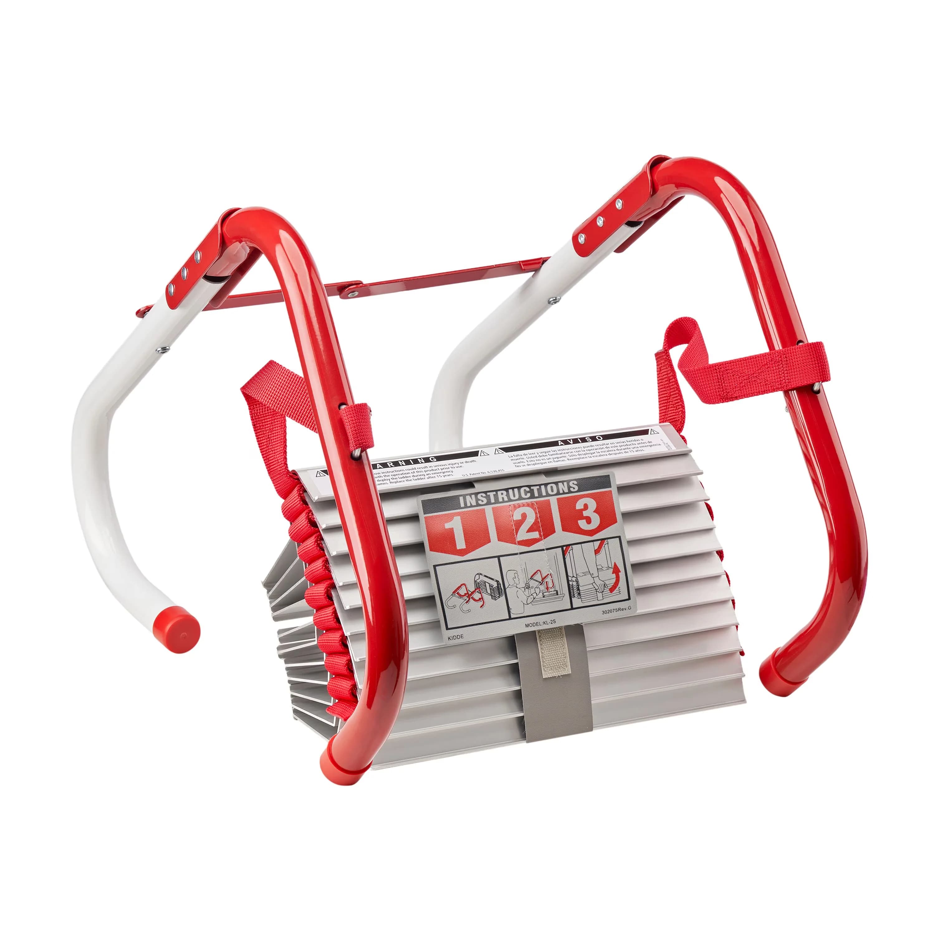 Ladders And Step Stool Efficient with 2-Story Fire Escape Ladder, Steel Anti-Slip Rungs - Steel 13' Height - Ladder Model D4D977