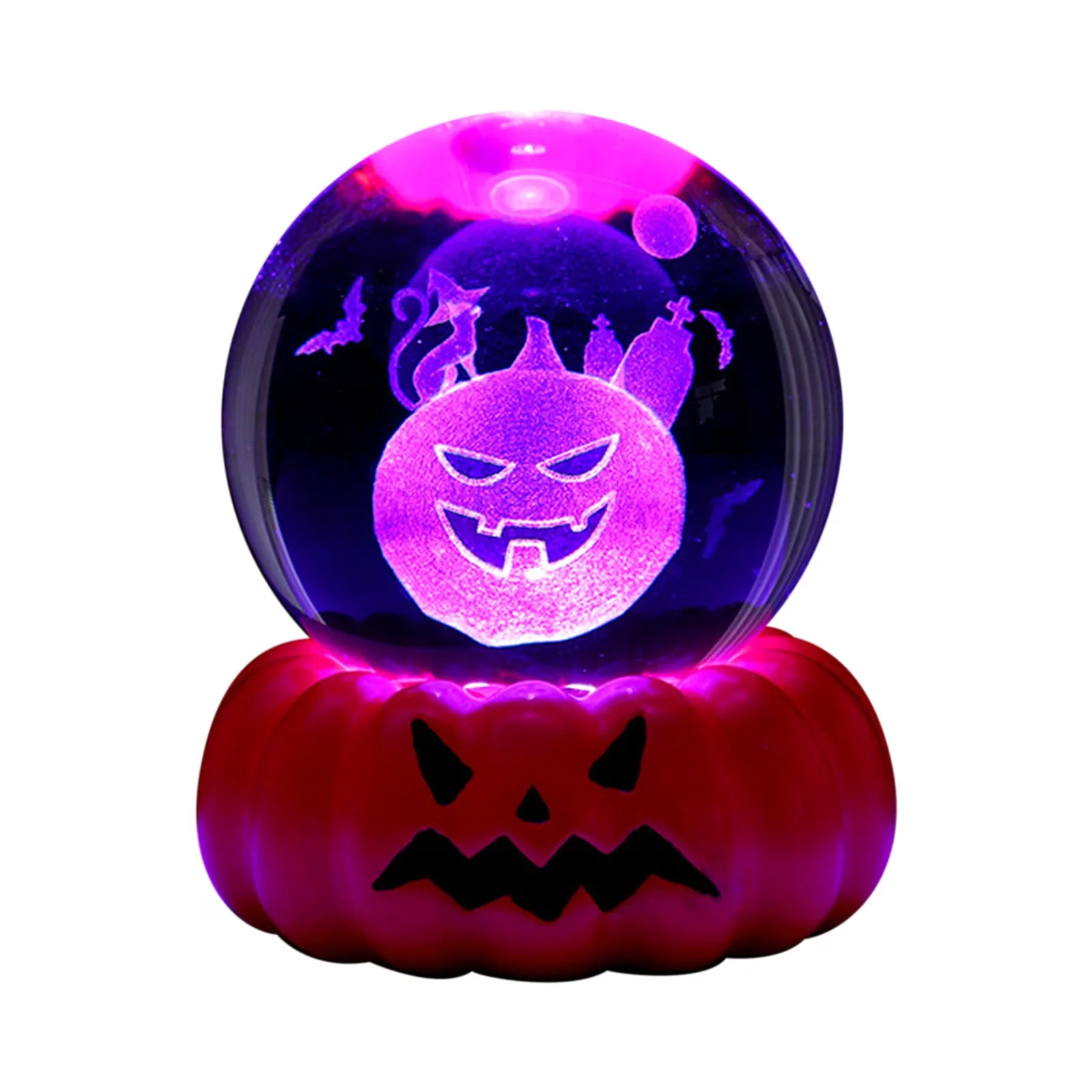 Lamp Set Premium with LED, Pumpkin Night Light, Warm LED Desk - Multicolor Model 6FF6CC