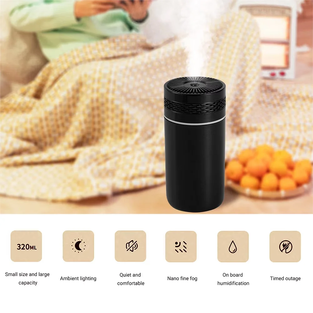 Premium Humidifier with LED, Automatic Shut-Off, Humidifiers - Black for Daily Use Model DDFB86