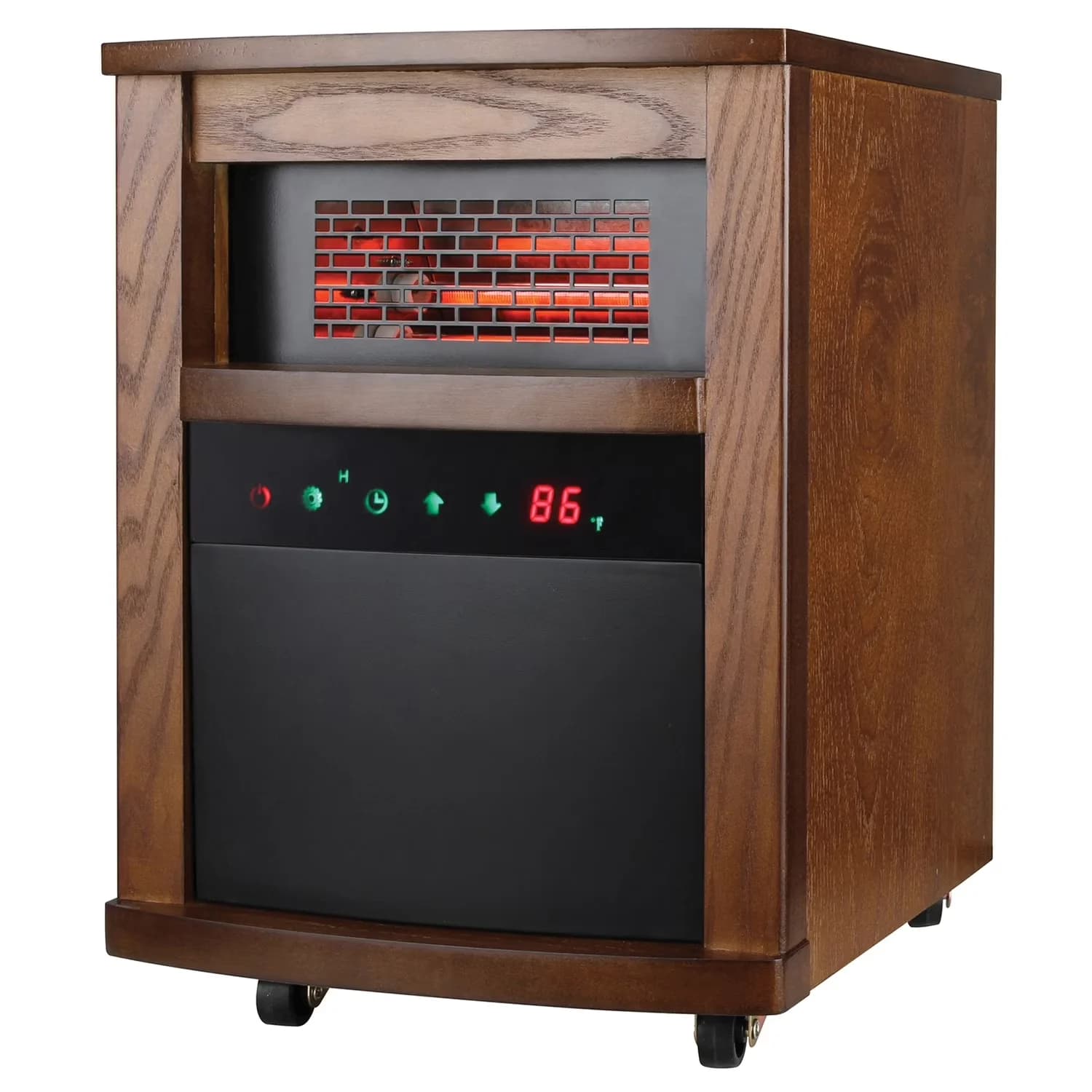 Stylish Portable And Electric Space Heater with 1500W, Washable, Adjustable - Brown Model AA2344