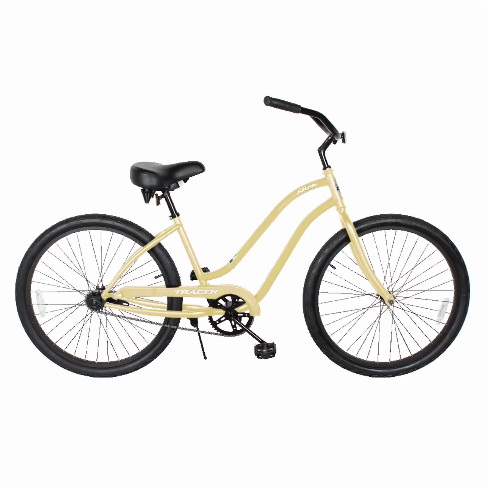Premium Cruiser Bike with 26-Inch Step-Through, Coaster Brake - Vanilla Model 09DB9E