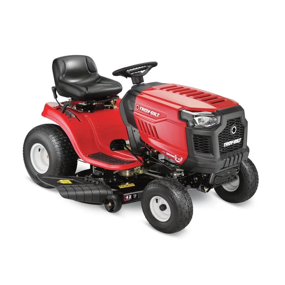 Sleek Riding Lawn Mower with Built-In Hitch, Adjustable Cutting Height, Single Lever Height Adjustment - Model 5D46BD