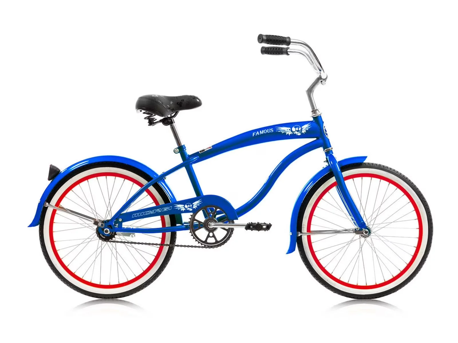 Professional Cruiser Bike with Adjustable Seat Height, 20" Beach Steel Frame Blue - Blue Model 57C16B
