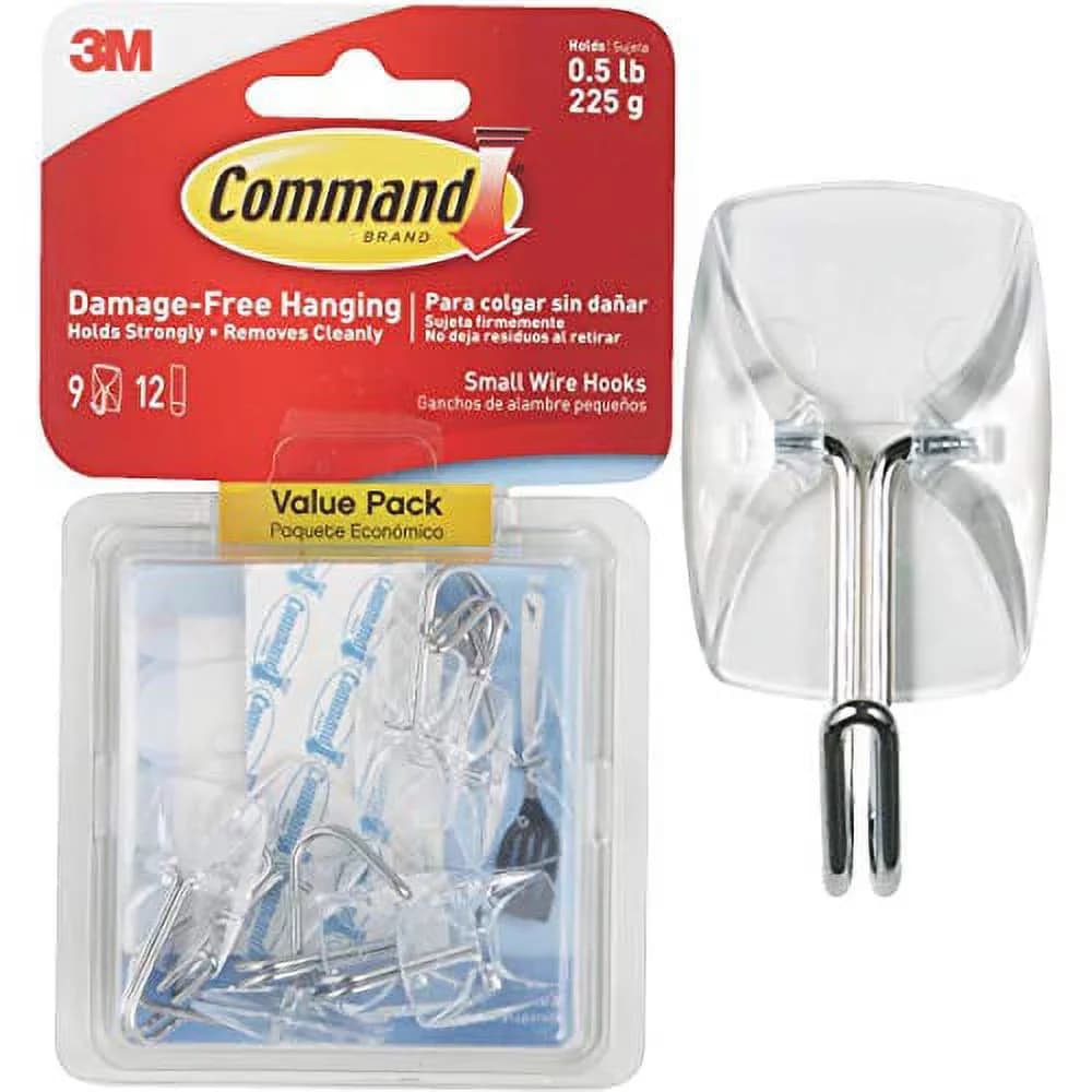 Quality Damage-Free Hanging with 0.8" x 0.8" x 1.6", No more nails, screws and tacks. - Metal Clear Model BA2AD4