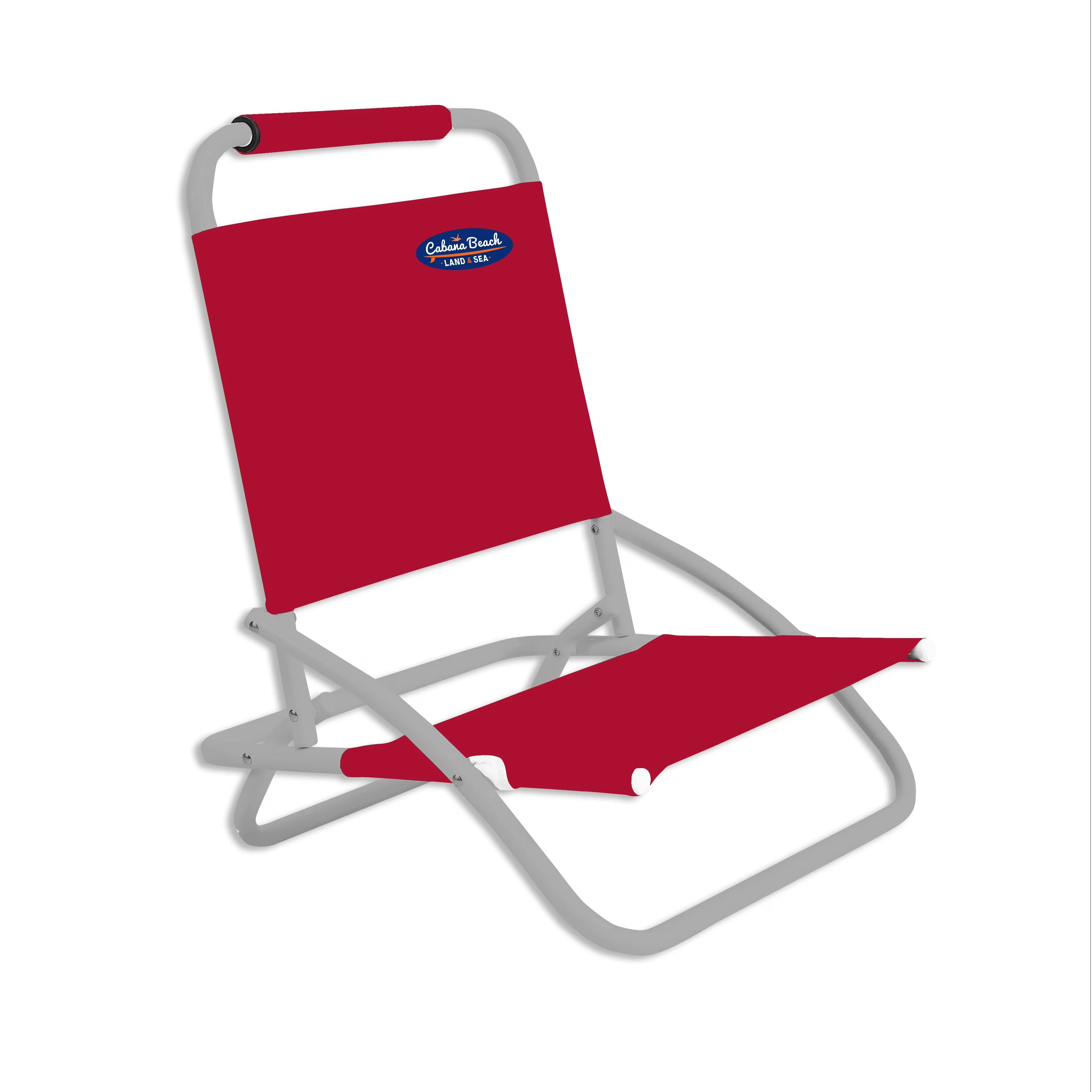 Beach Chair Versatile with Weather-Resistant, Folding, Low Sand Folding - Red Model 37CF4F