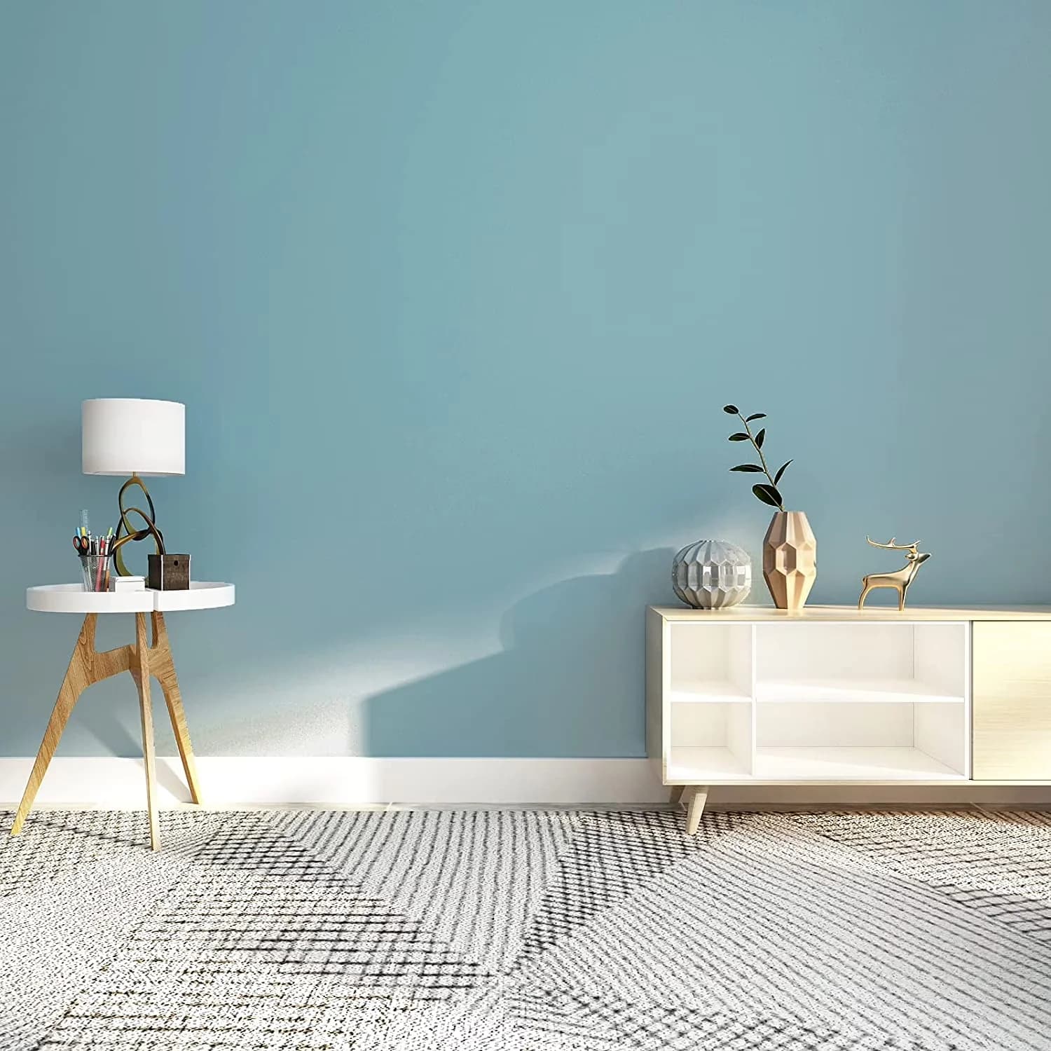 Modern Wallpaper Wall Decals Wall Covering with Removable, Coverage: Approx 13 square feet per roll - Vinyl Blue Model A4CB40