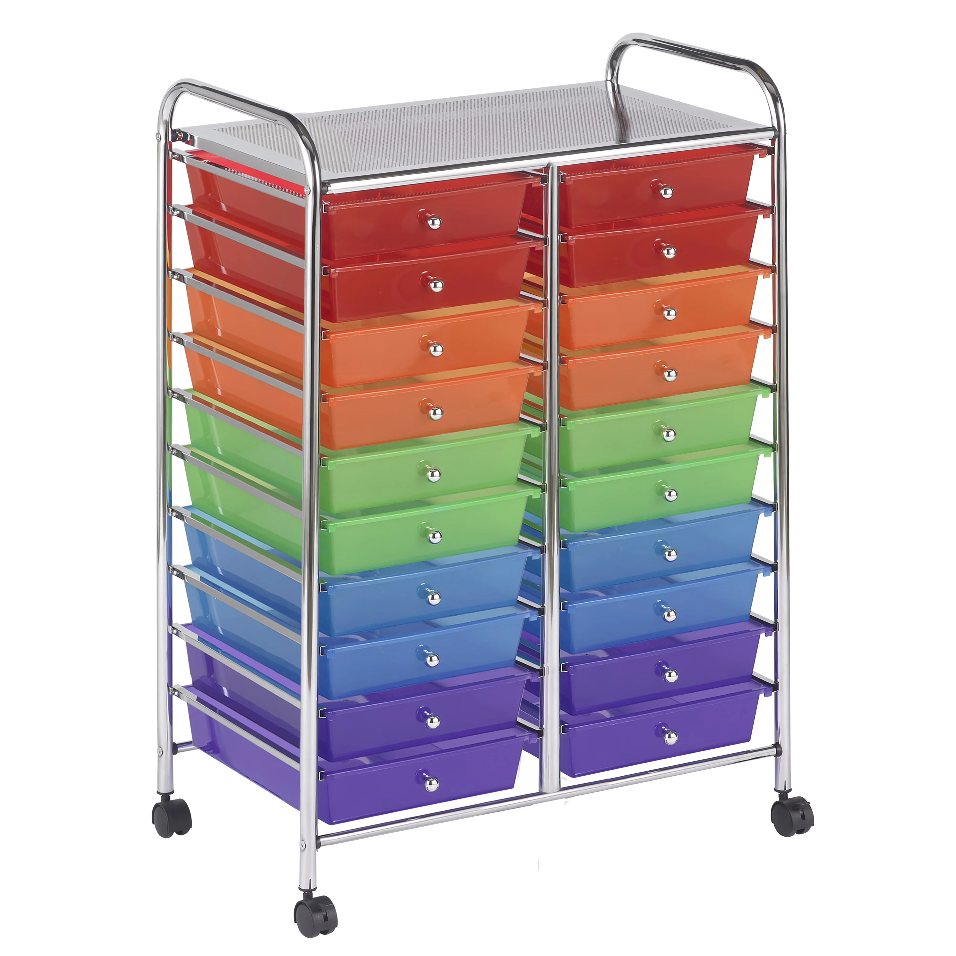 Garage Storage Supply Durable with Rolling, Craft Organizer - Heavy-Duty Plastic, Steel Assorted Model 02C360