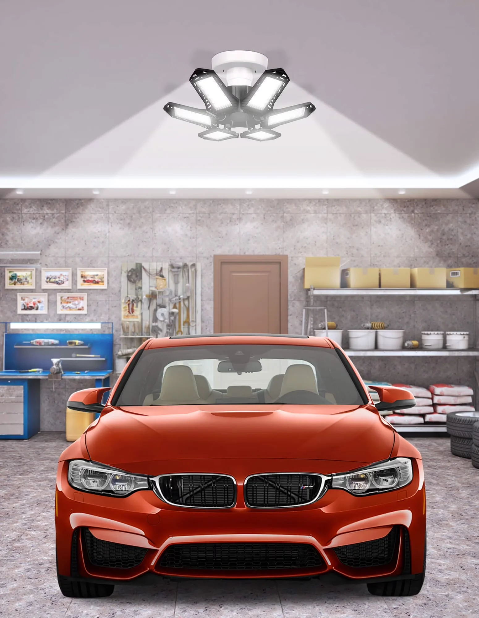 Quality Ceiling Lights Fixture with LED, Energy Efficient, Eco Friendly - Abs+Pc Black Model F4CF22