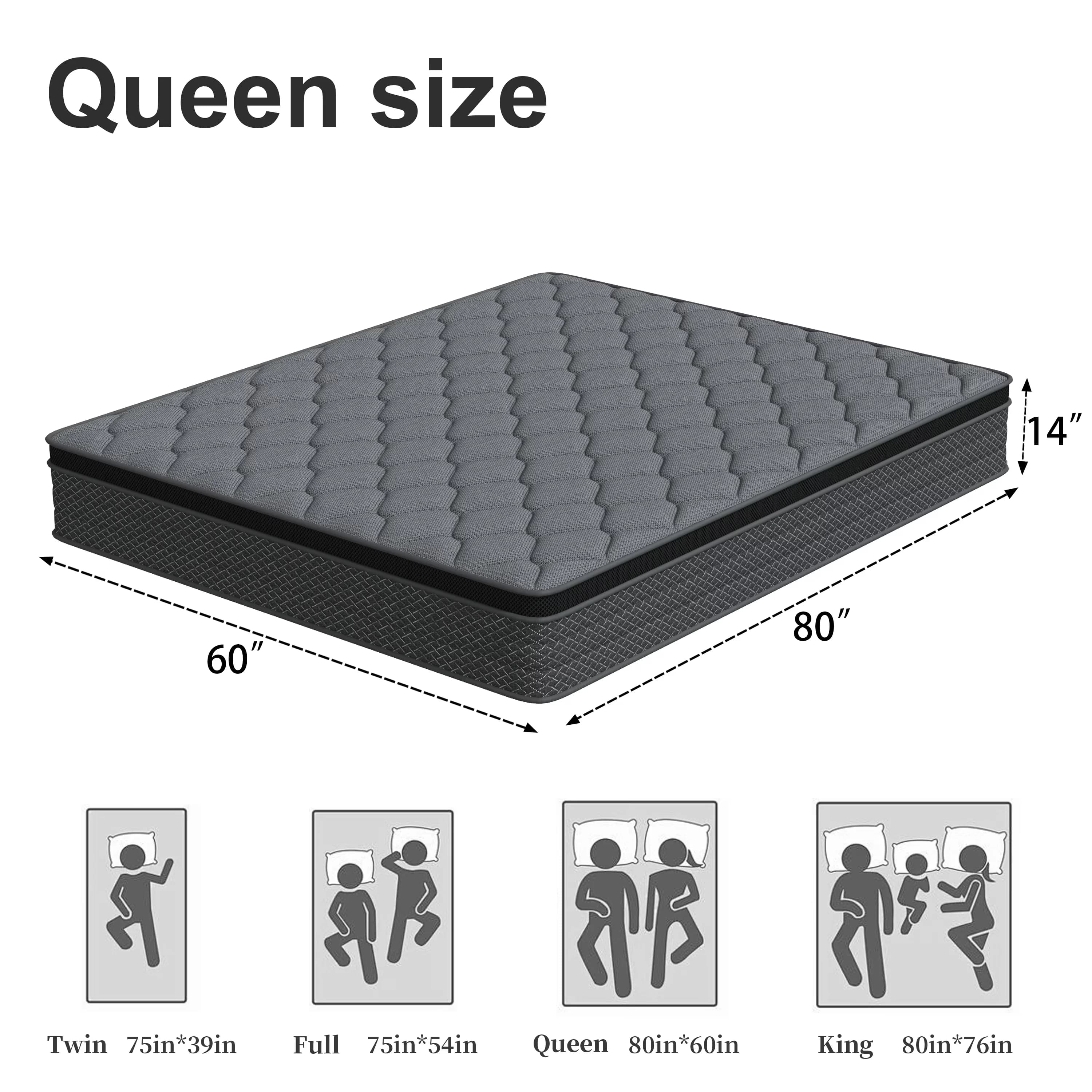 Mattresses Accessory Modern with Antimicrobial, Cooling Technology, Breathable Construction - Pocket Coils, Memory Foam, Gel Memory... Model A0B3A3