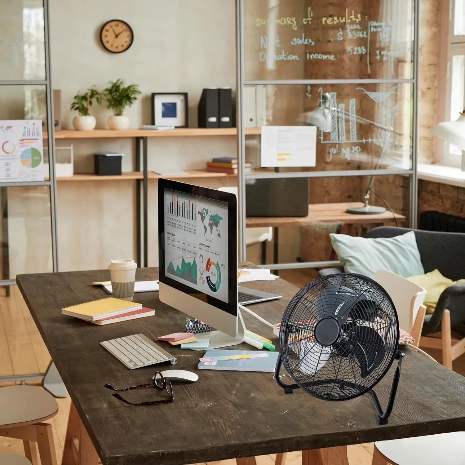 Premium Fans In Cooling with Tilt Mechanism, Carry Handle - Metal Black Model 492E31