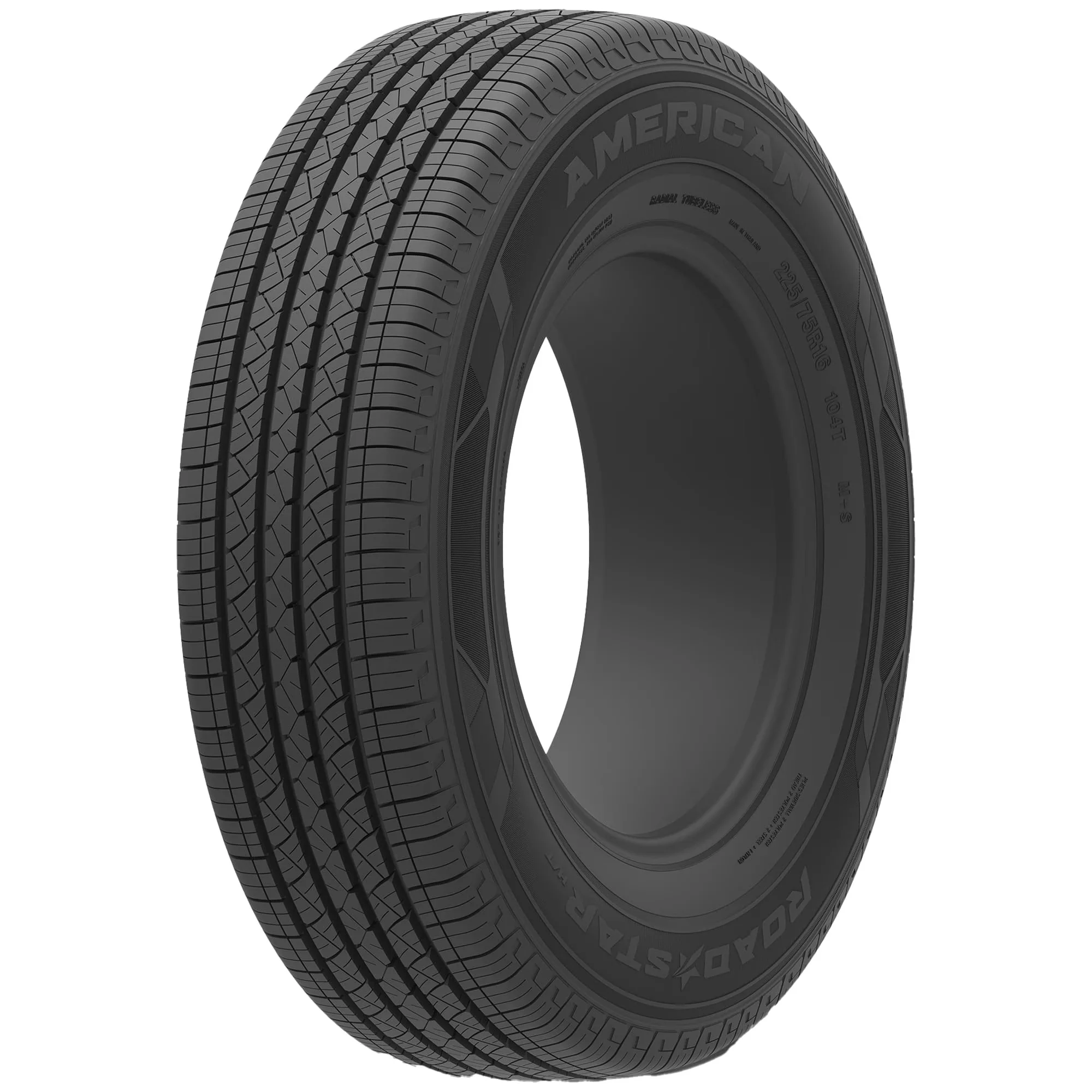 Modern Car Tire with Fits Multiple Makes And Models, Sidewall style: Black Sidewall - Model 7625E5