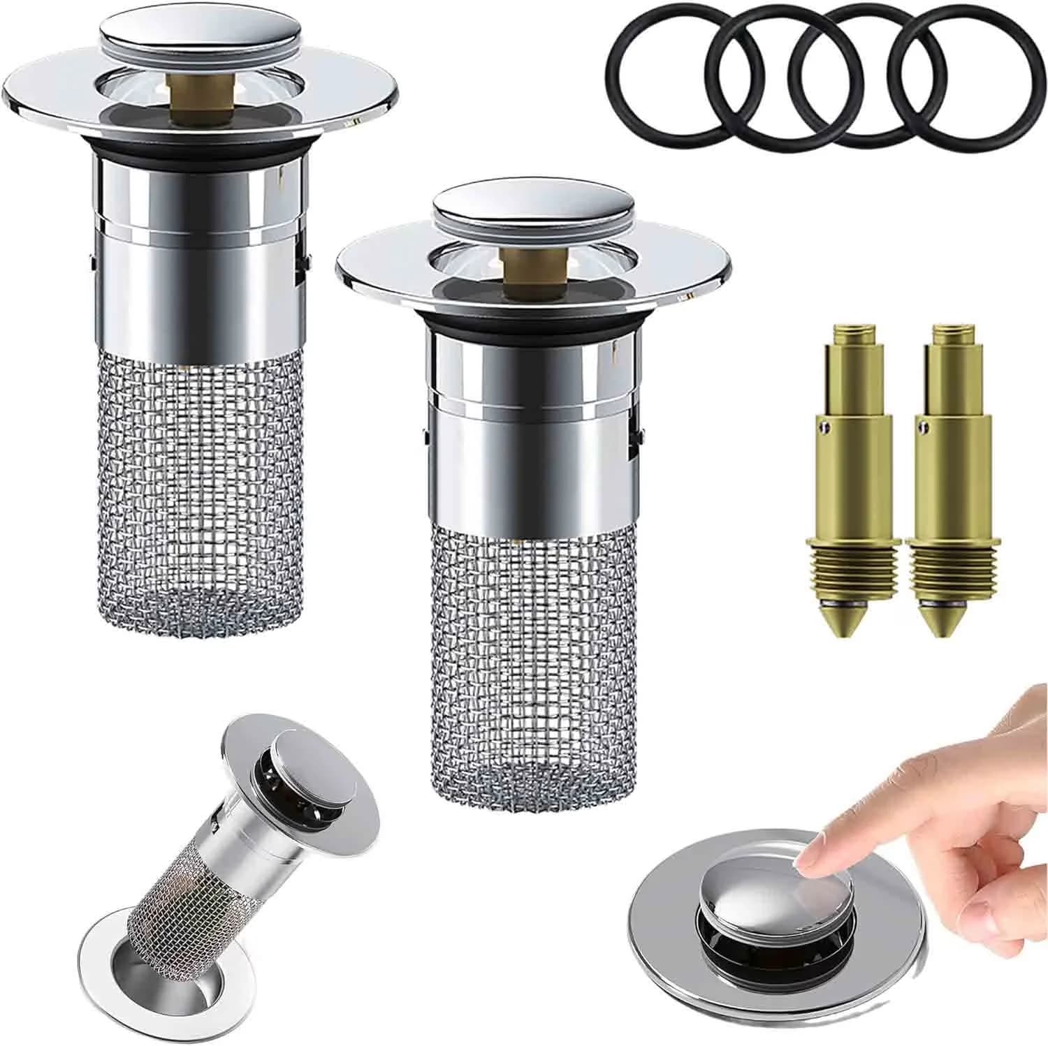 Essential Bathroom Renovation with Anti-Clogging, Pop Up, Basket - Stainless Steel for Bathroom Model E78EE7