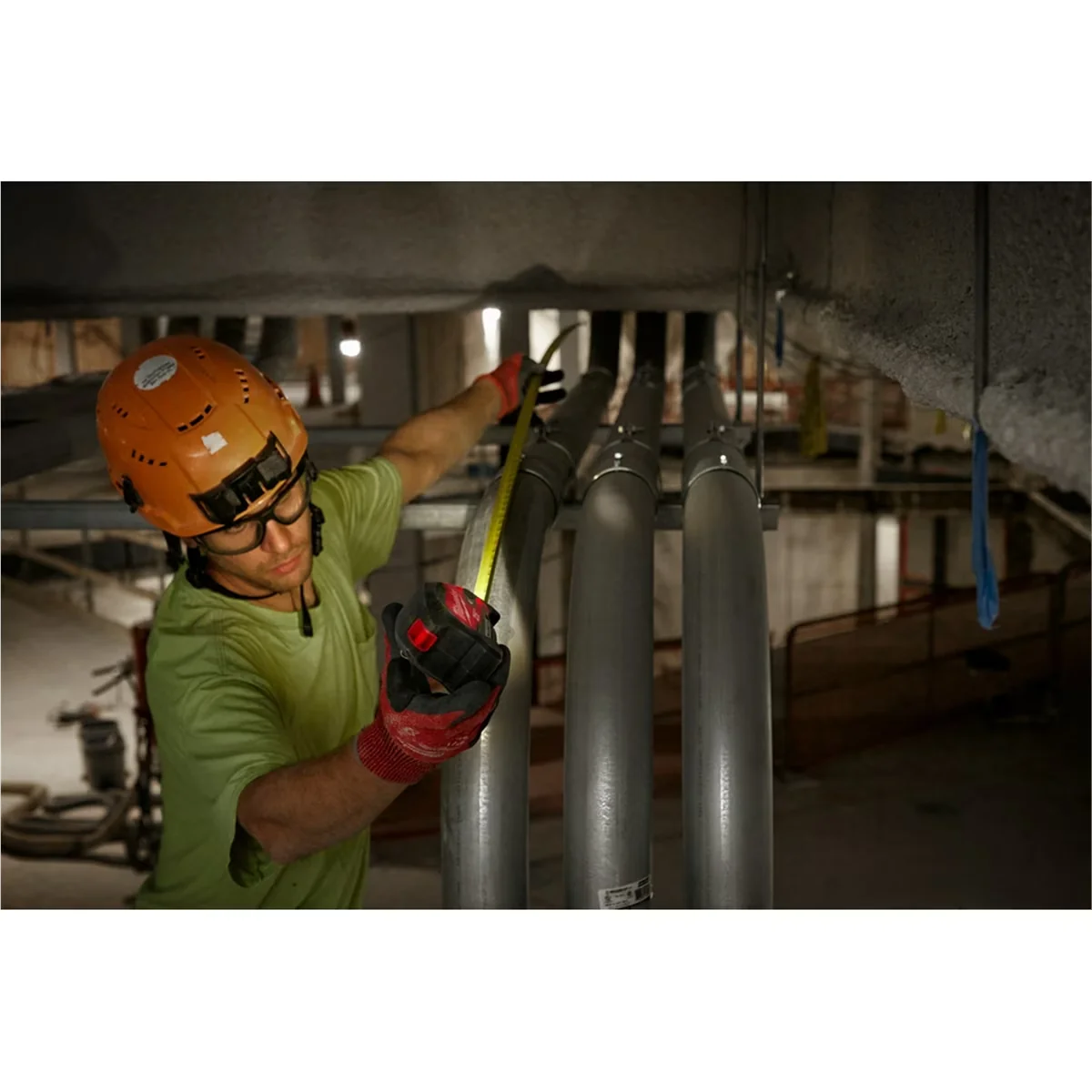 Essential Measuring Layout with Magnetic, Up to 15' of Reach, Impact Resistant Lens & Frame - Black Model 191019