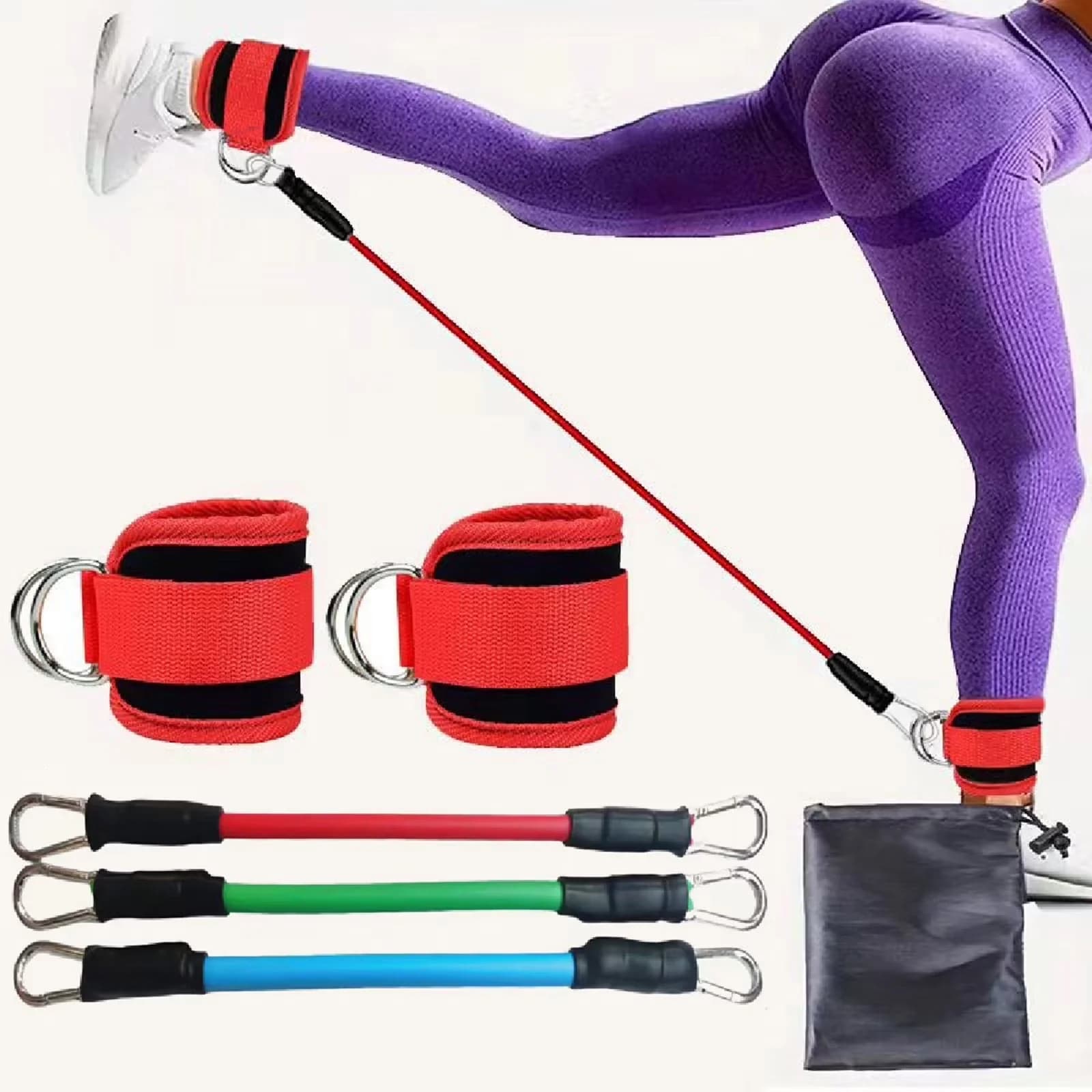 Home Gym Efficient with All Weather, Adjustable, Gross weight: 310g/0.68lb - Rubber Red for Home Model B6E76F