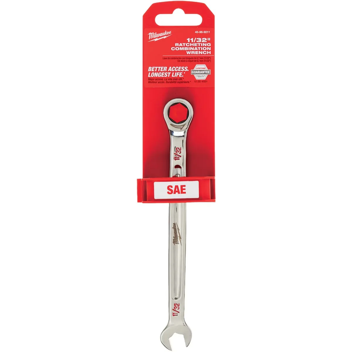 Innovative Hand Tool with Ergonomic Handle, Ink filled size labels - Chrome Model 1AD82D