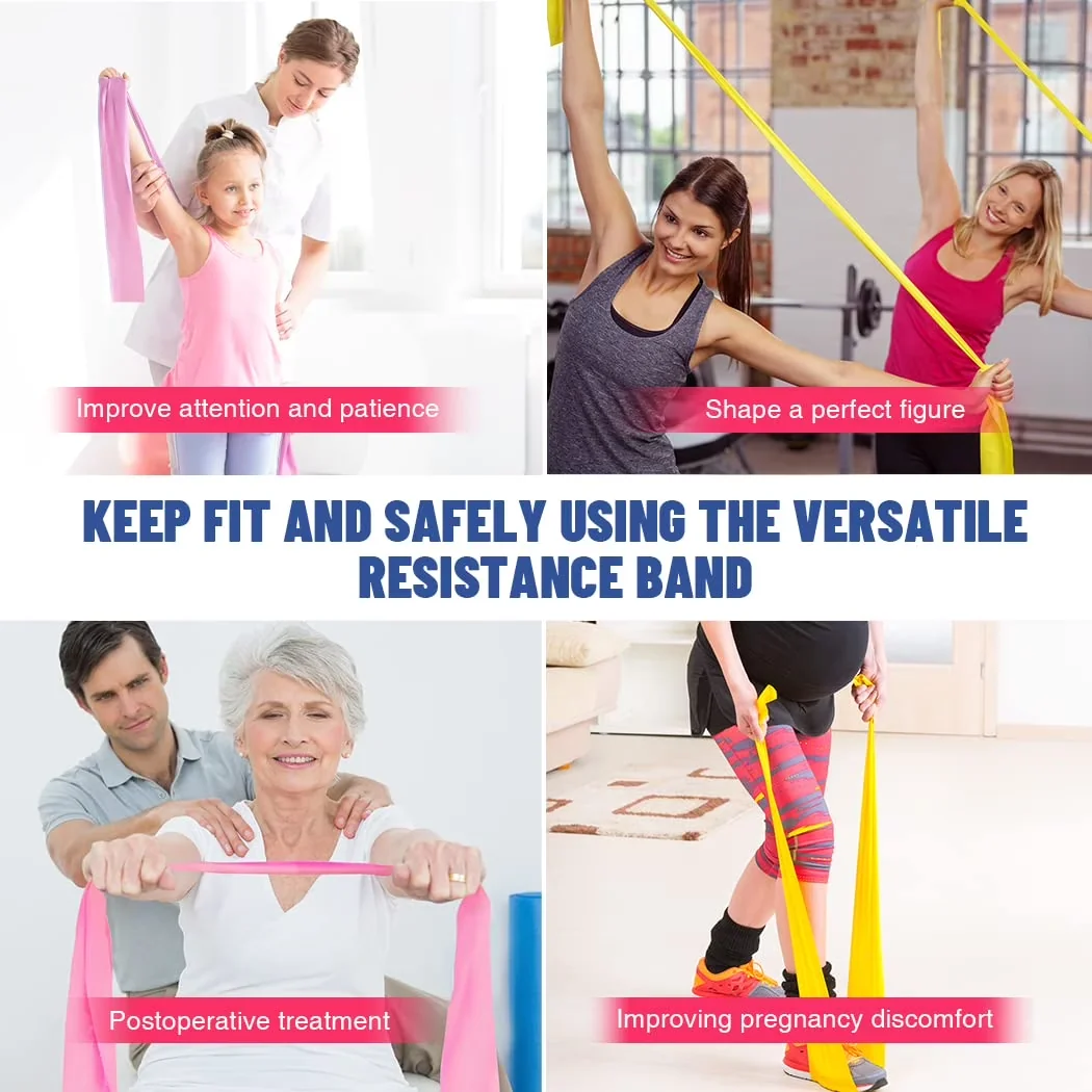 Modern Home Gym with 3Pcs Resistance Bands - Latex Yellow - Modern Design Model E1C4E6