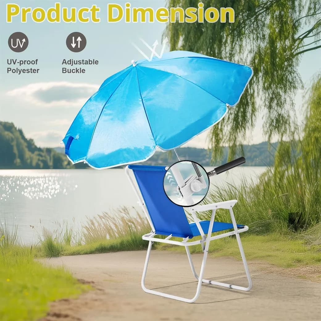 Innovative Patio Chair with Folding, Weather-Resistant, Lightweight Blue Folding Beach - Blue Model 7C28FE
