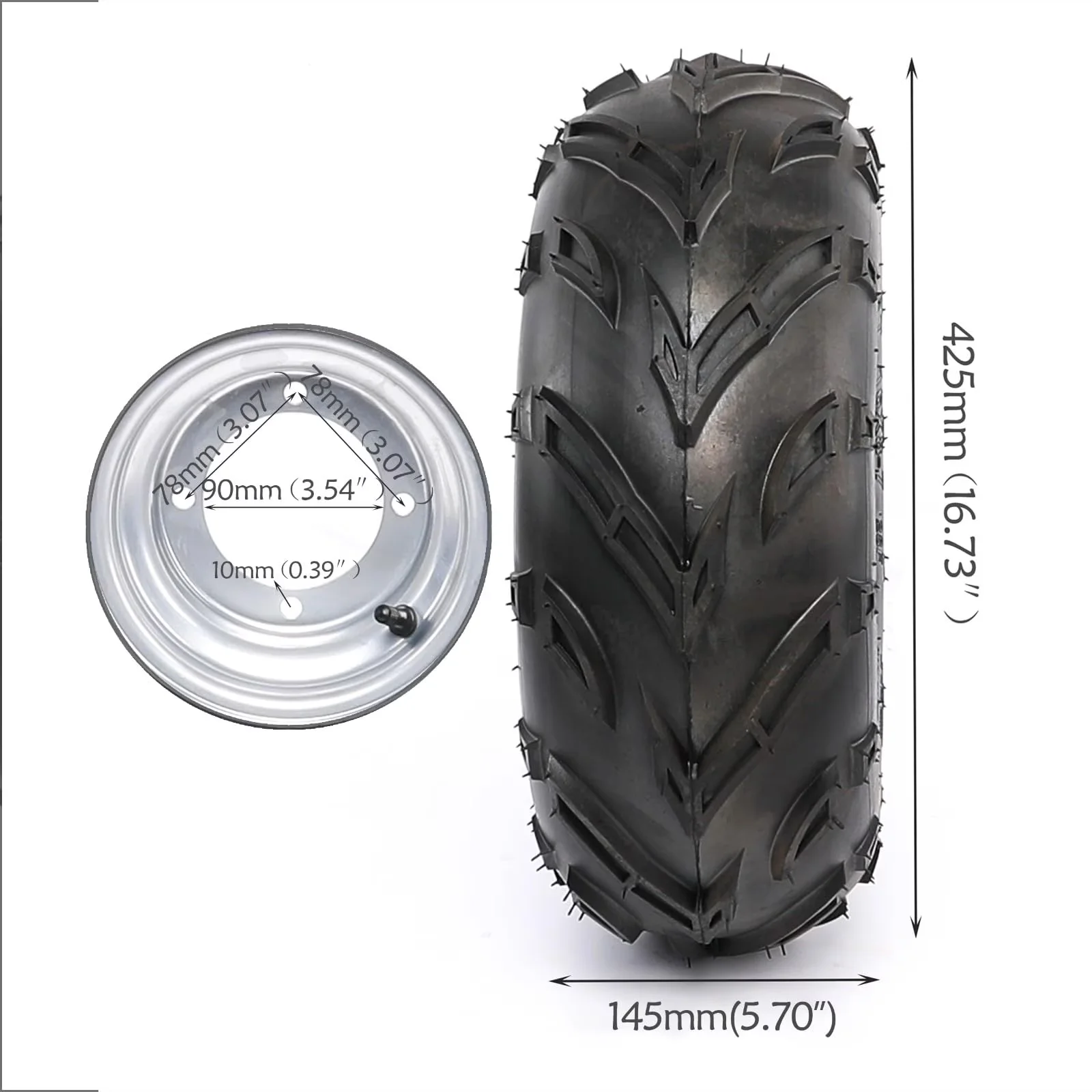 Golf Cart Tire Essential with Durable Construction - 2PCS for Daily Use Model A8E8A7