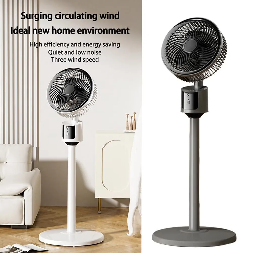 Modern Fans In Cooling with Oscillating, Remote Controlled, Adjustable Height - White Plastic Model E9307B