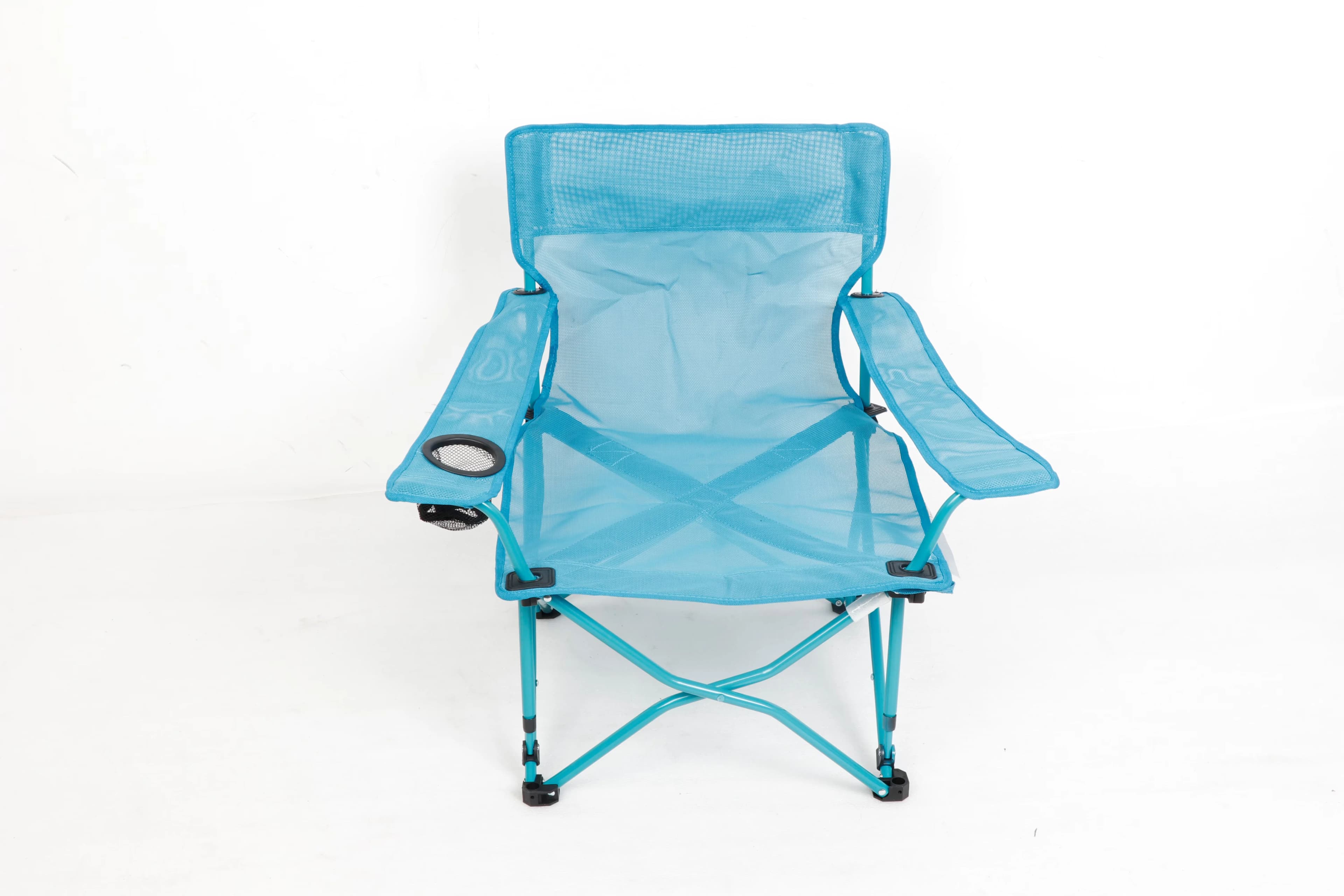 Quality Beach Chair with Folding, Weather-Resistant, Rust Resistant - Blue Fabric, Steel Model 35360D