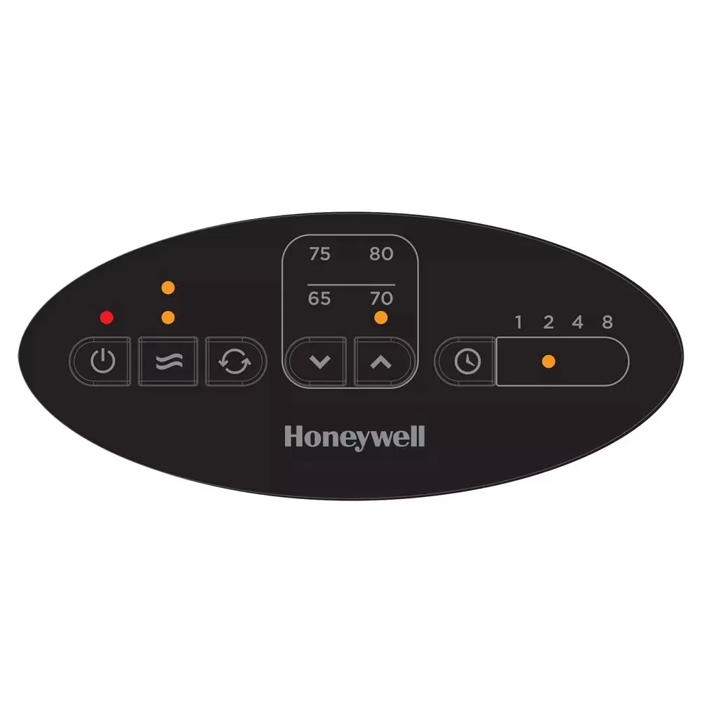 Stylish Portable And Electric Space Heater with Oscillating, Black - Black Model B89E87