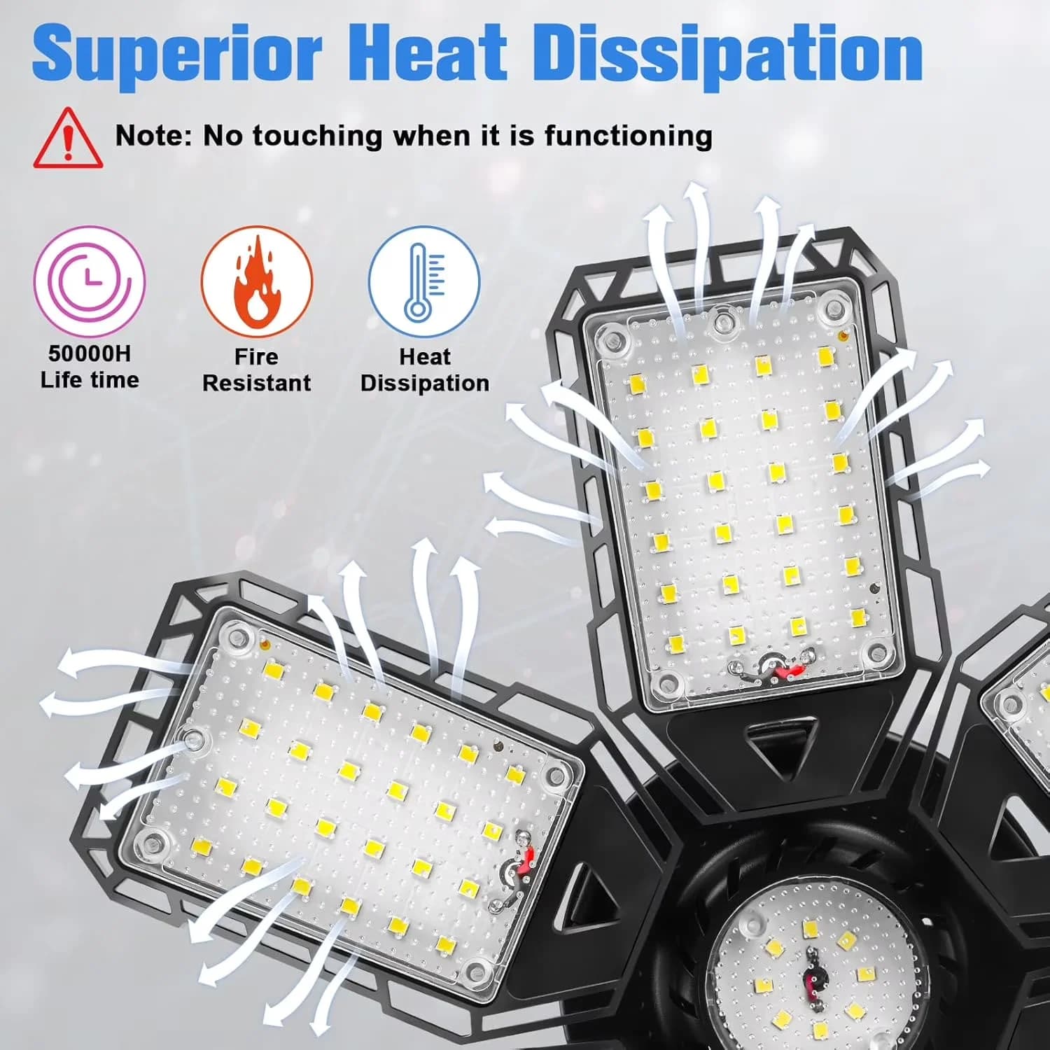 Quality Ceiling Lights Fixture with LED, 200W, Energy Efficient - Professional Series Model 46DA77