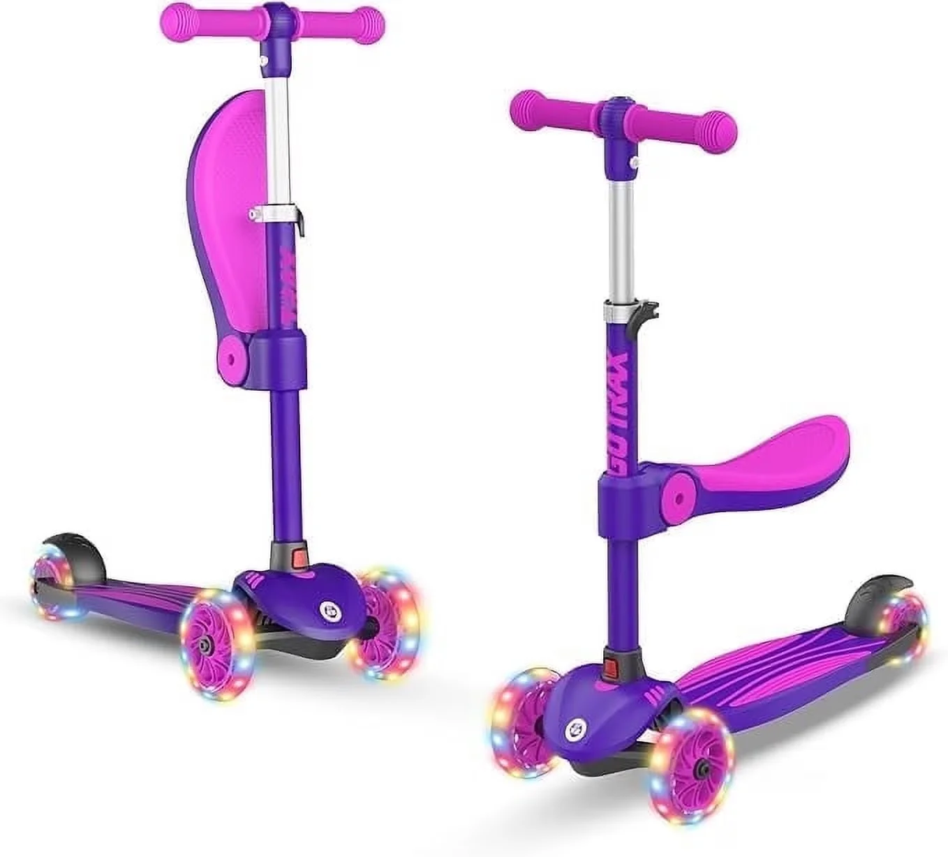 Innovative Scooter with Lightweight, Compact, Portable - Aluminum Alloy A6061 & Steel Purple Model 9F6D95