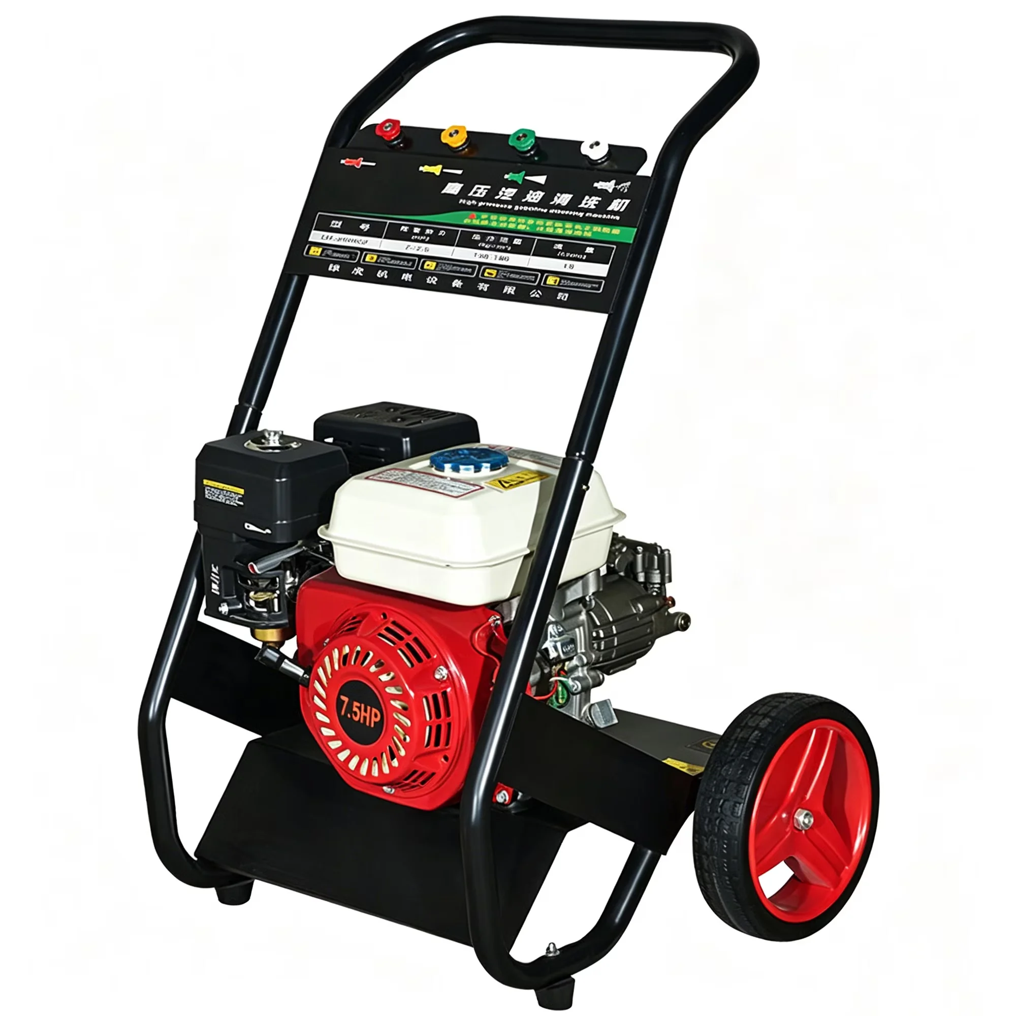 Efficient Pressure Washer with Quick Connect Tips, 25FT High Hose & 4 Quick Connect Nozzles for Outdoor - Model 5BB46E