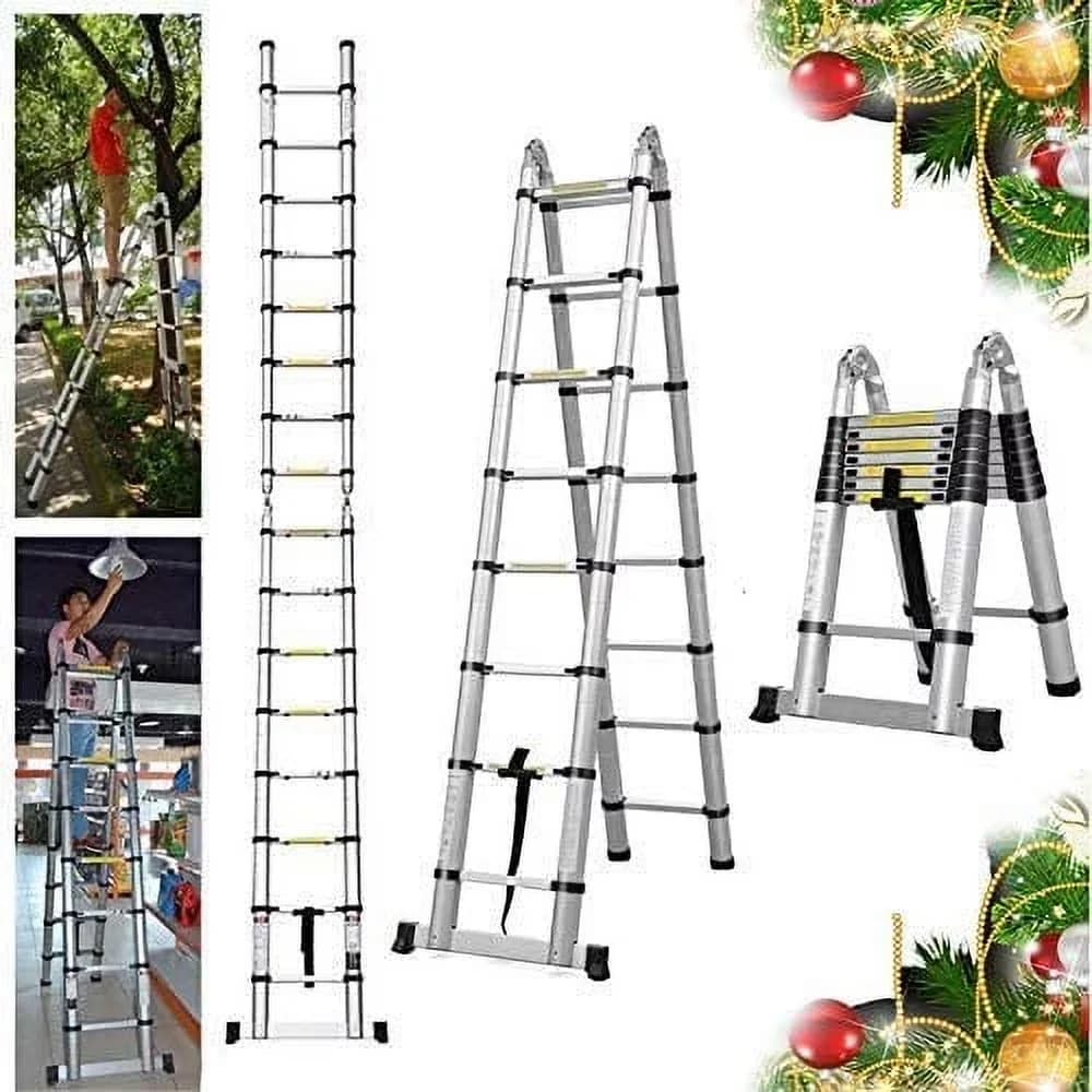 Premium Building Material with Telescoping, 330lbs Load Capacity - Black Aluminum Model 29FA36