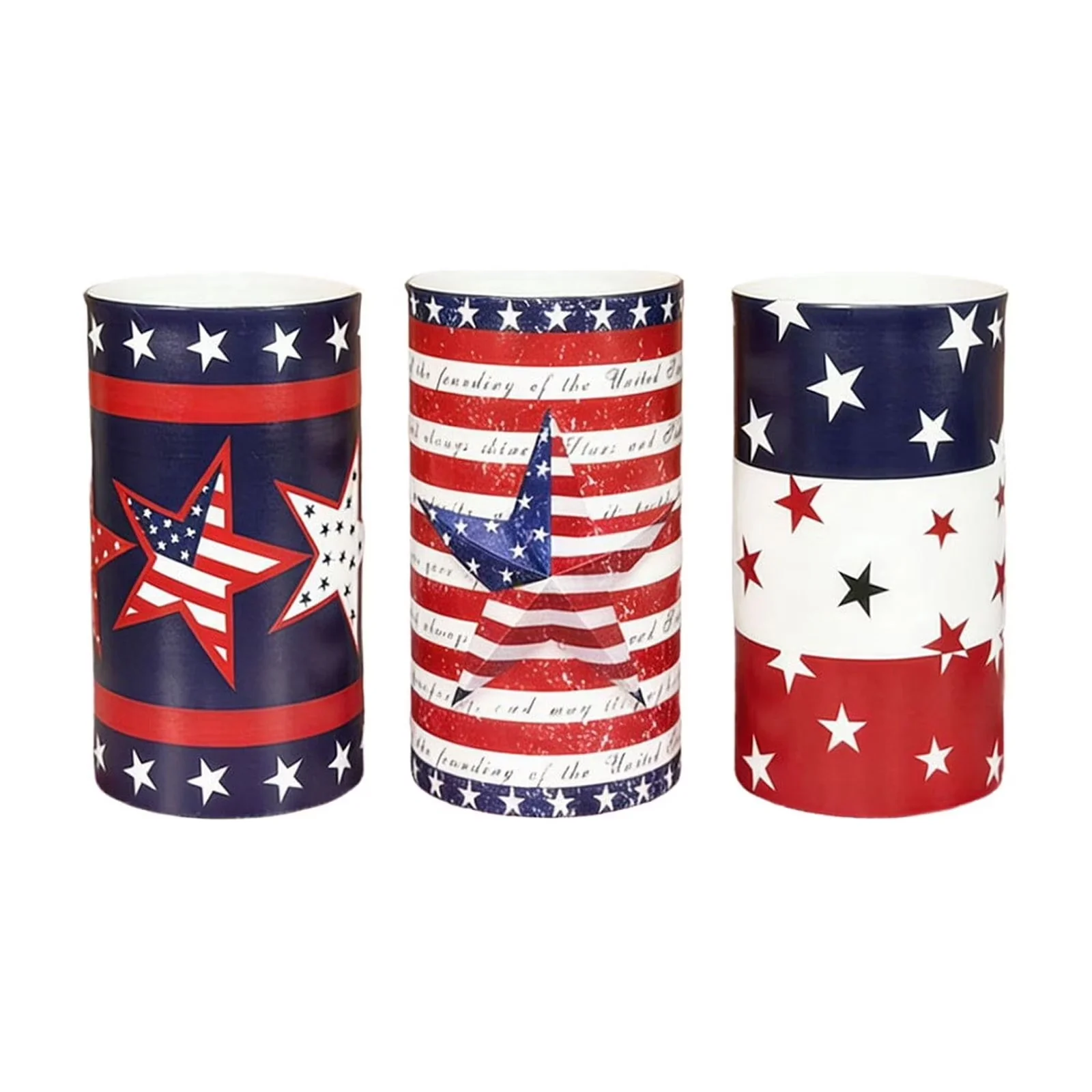 Lamp Set Classic with LED, Art Deco, Independence Day Electronic Candle - Multicolor Model 819B67